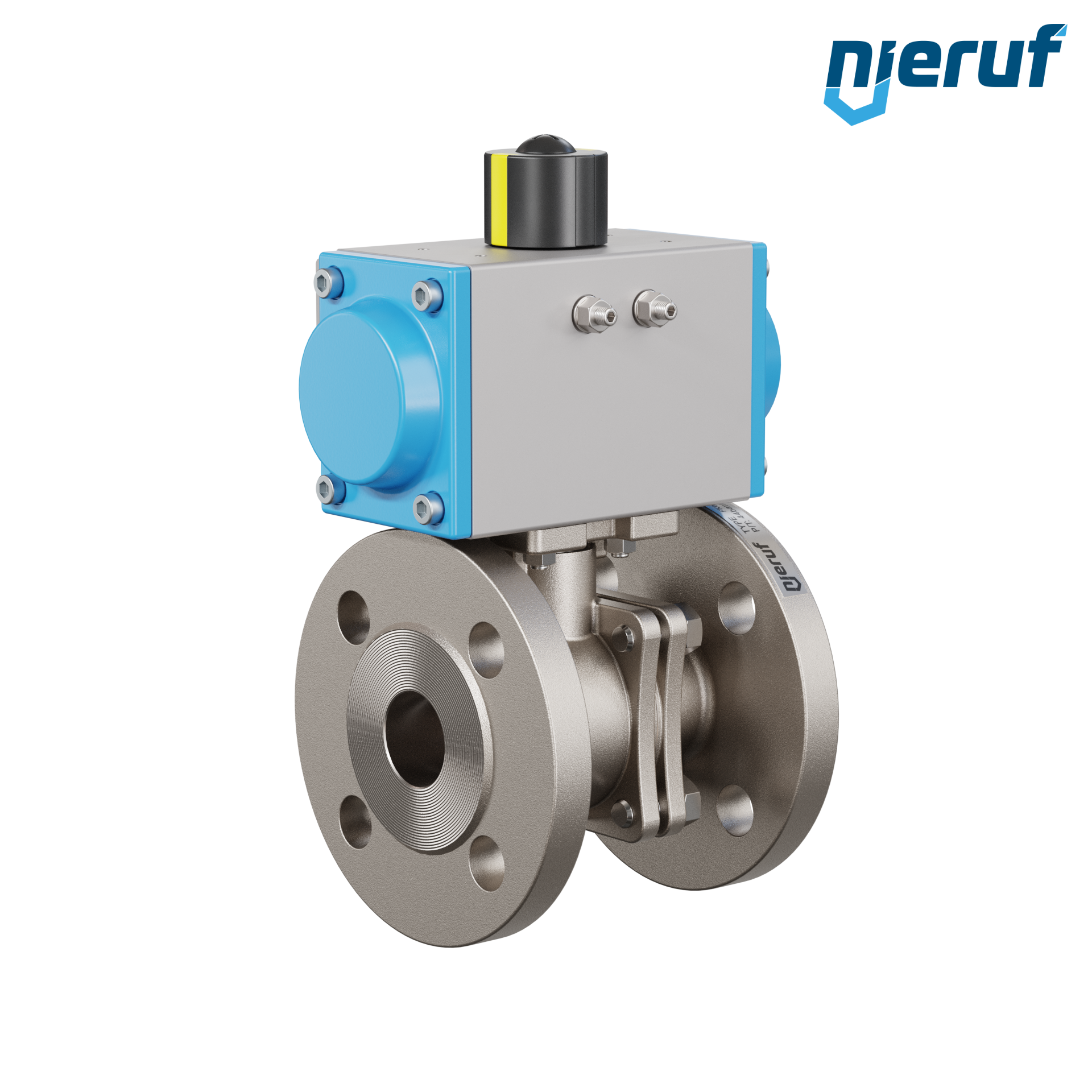 valvola a sfera flangiata DN32 PK05 azionamento rotativo pneumatico a doppio effetto