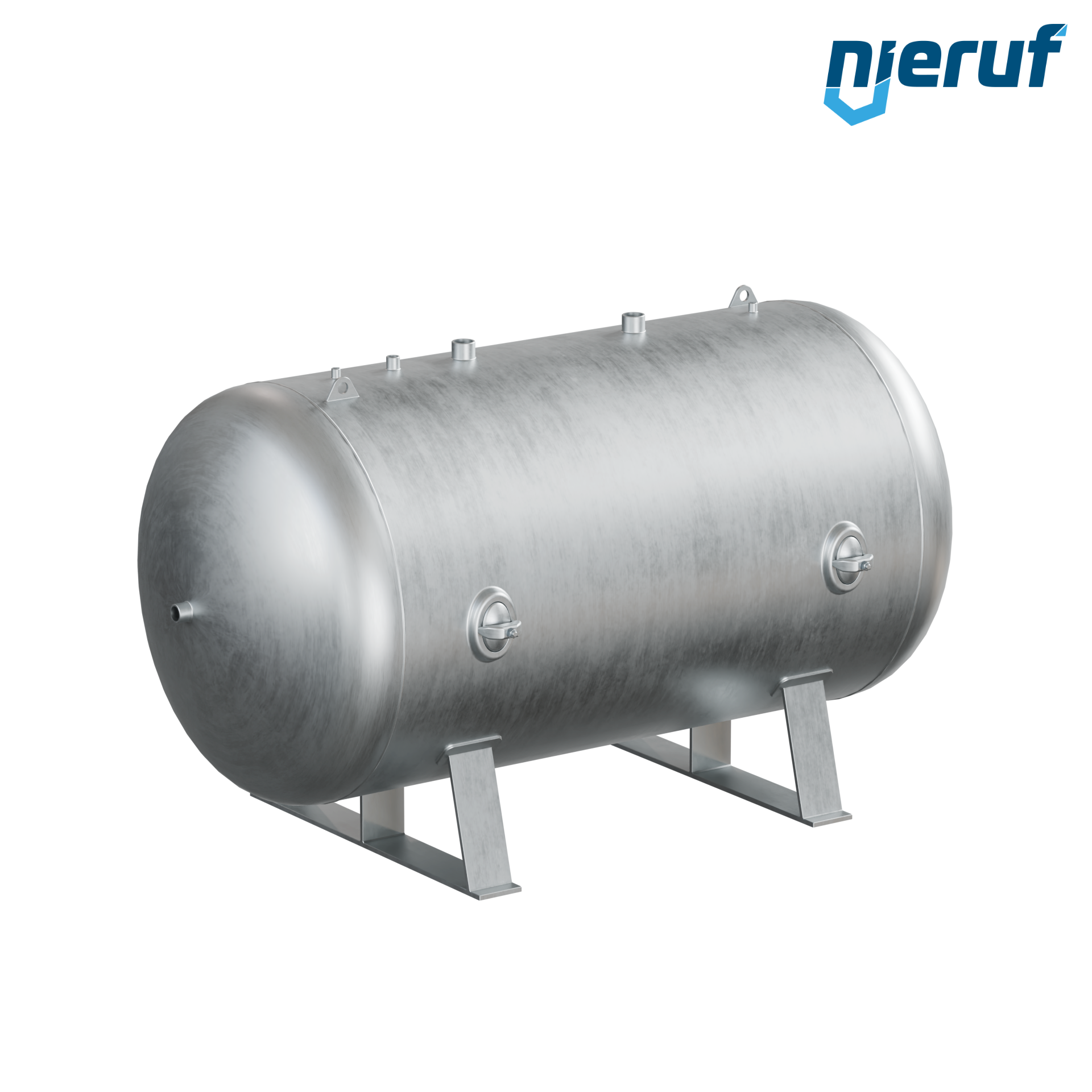 Serbatoio a pressione orizzontale BE01 10000 litri, 0-11 bar, acciaio primerizzato, diametro 1600 mm