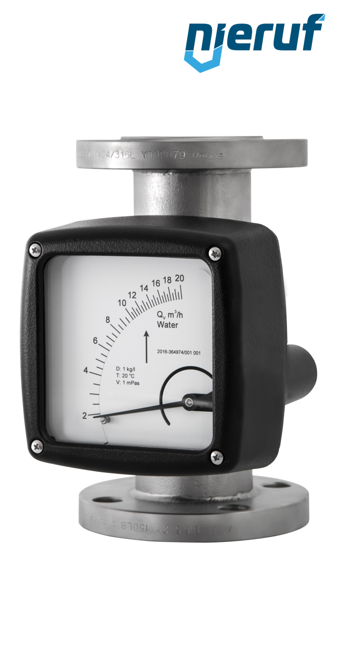 misuratore di portata / flussometro flangiato DN32-attacco 11,0 - 110,0 m3/h tubo DN25 aria