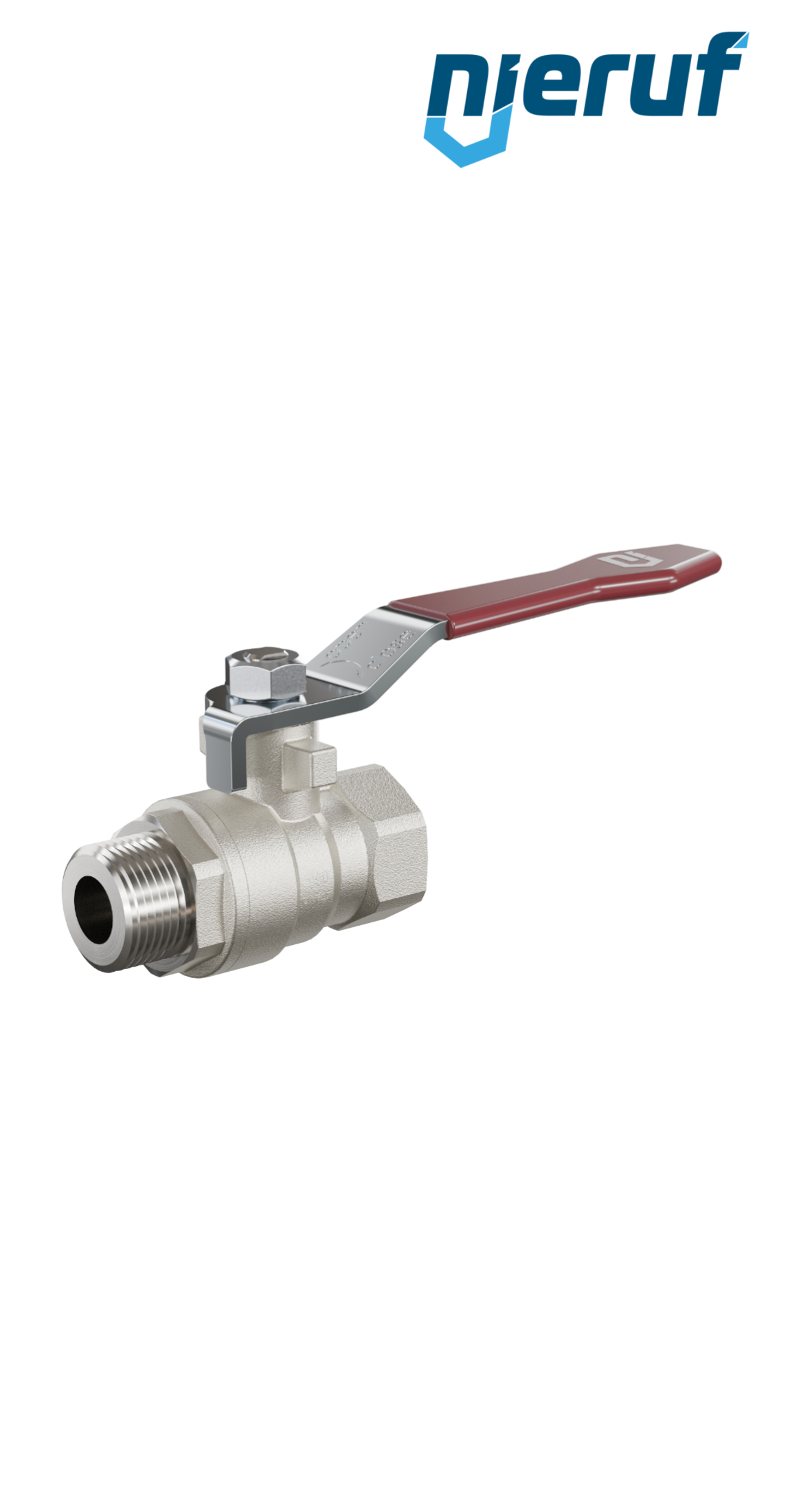 valvola a sfera a 2 vie DN10 - 3/8" pollici GK01 filettatura F x M
