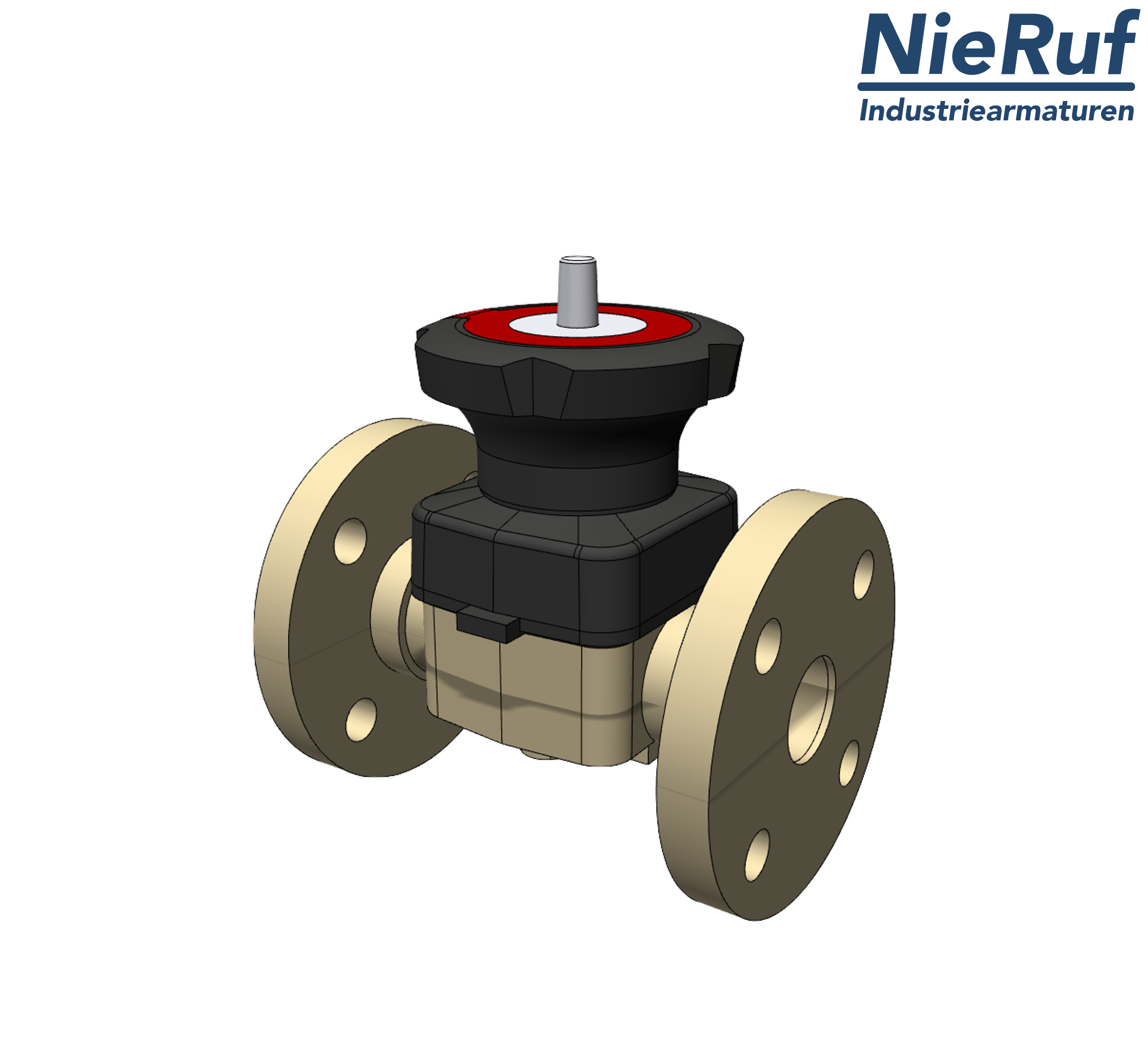 valvola a membrana PP-H DN32 connessione a flangia PN10 / PN16 EPDM