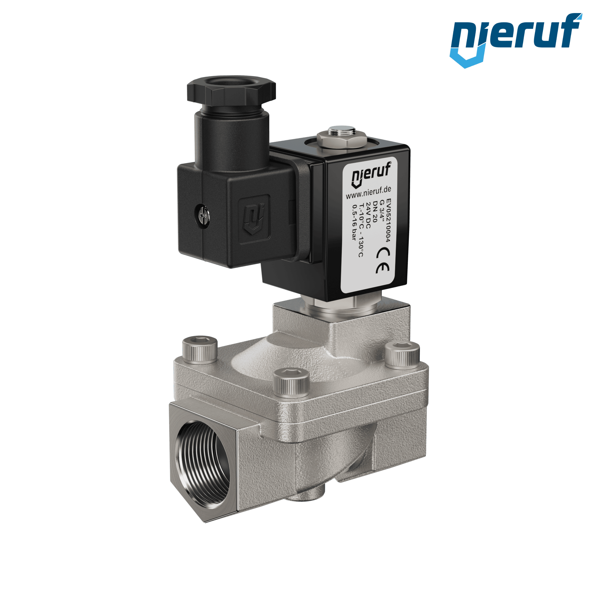 elettrovalvola G 3/4" pollici acciaio inossidabile EV05 EPDM 24V DC
