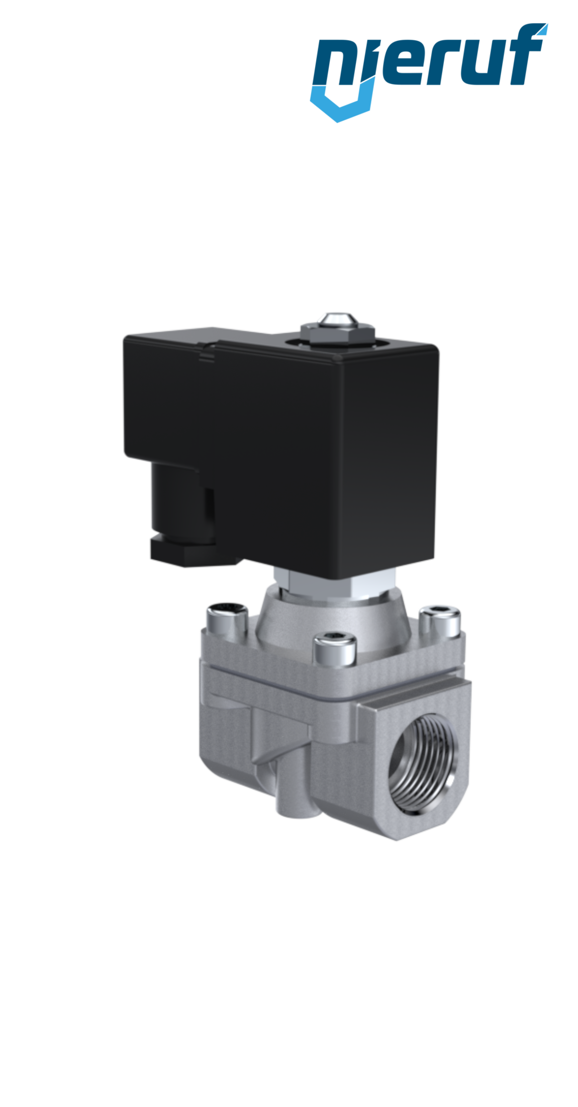 elettrovalvola G 3/8" pollici acciaio inossidabile EV07 FKM 24V DC