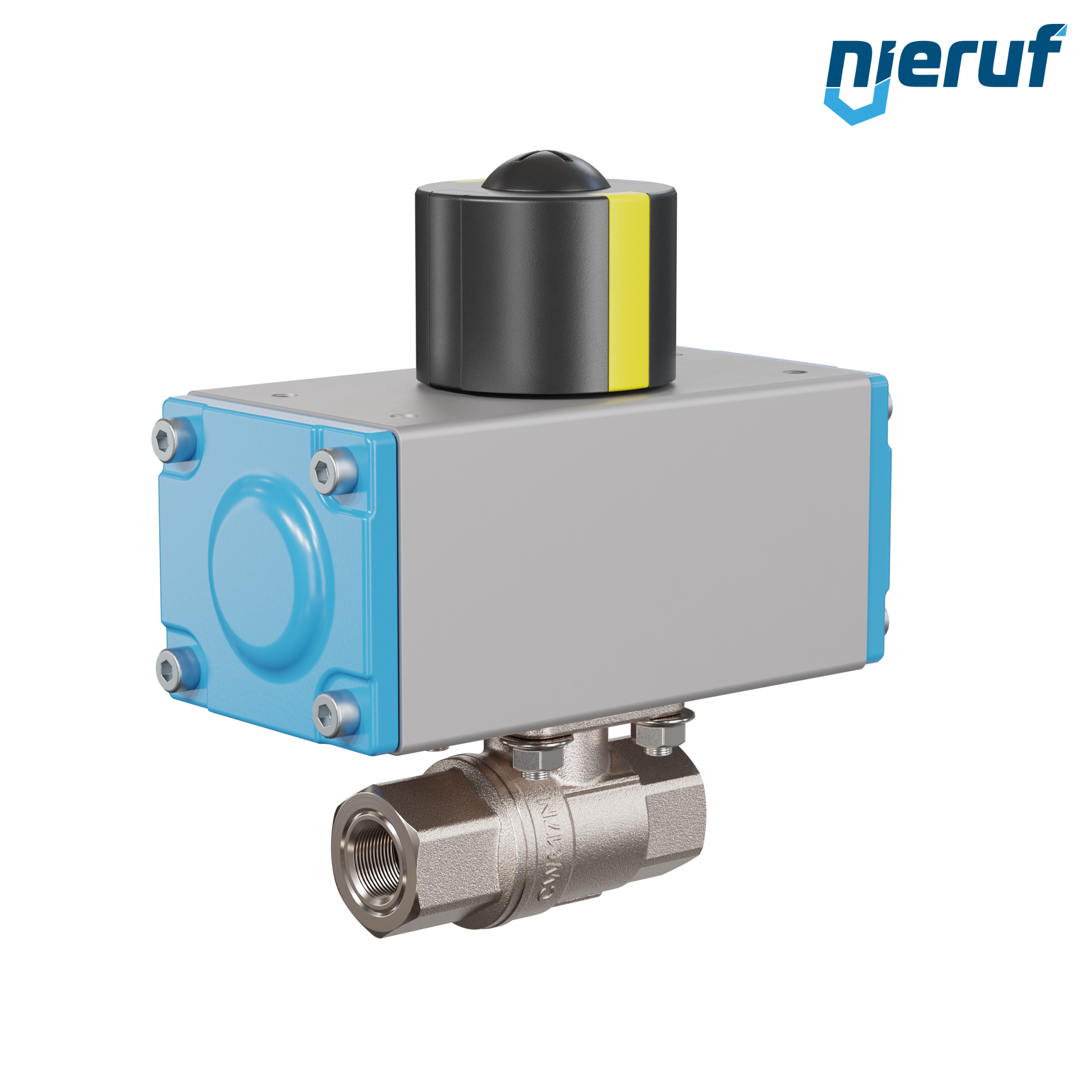 valvola a sfera automatica con manicotto DN8 - 1/4" pollici azionamento rotativo pneumatico a doppio effetto PK01
