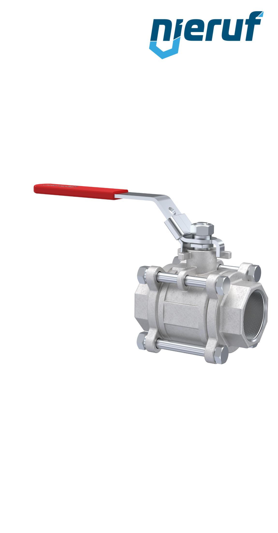 Valvola a sfera in acciaio inossidabile a 3 pezzi DN100 - 4" pollici filettatura interna NPT