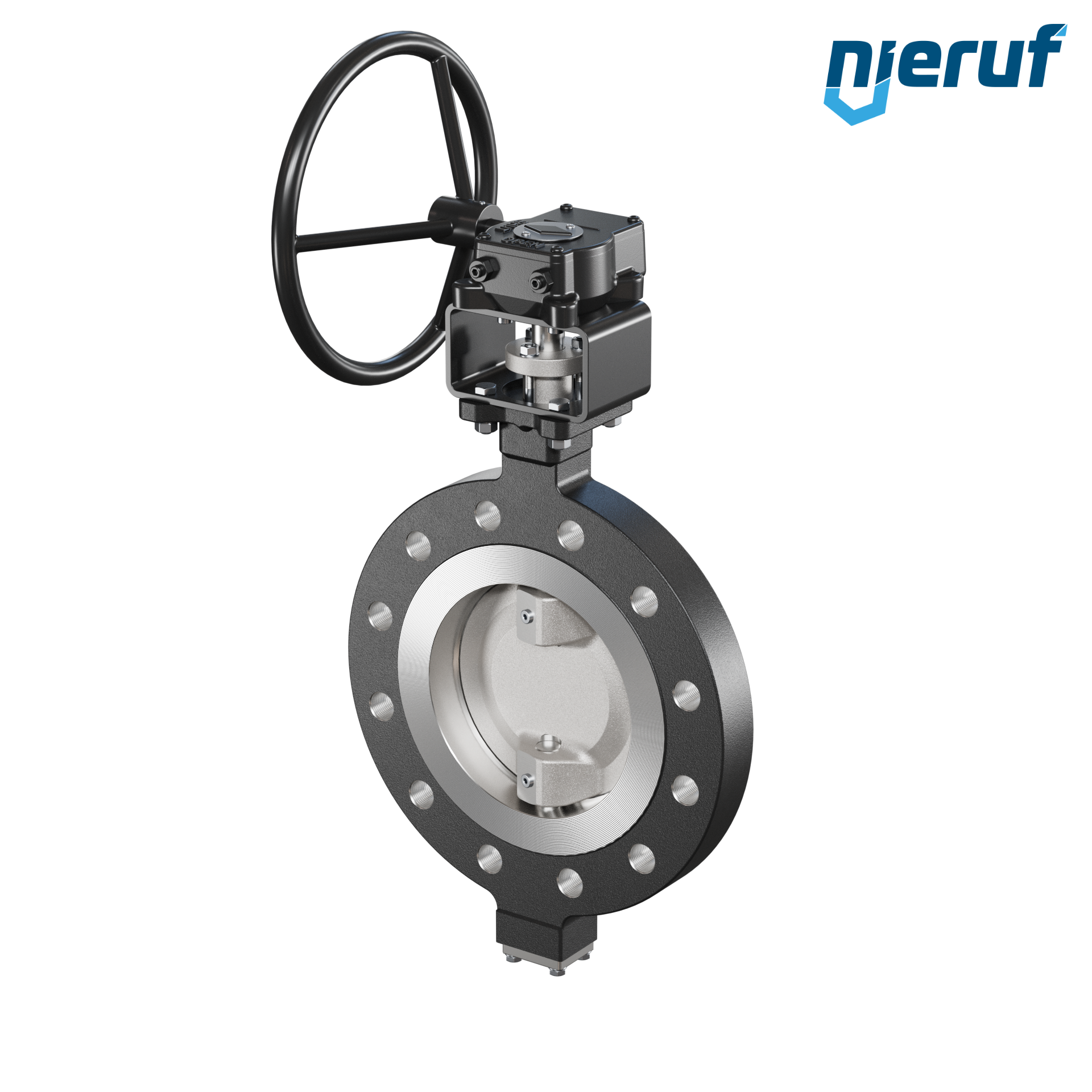 valvola a farfalla doppio eccentrico AK12 DN 200 PN40 volantino