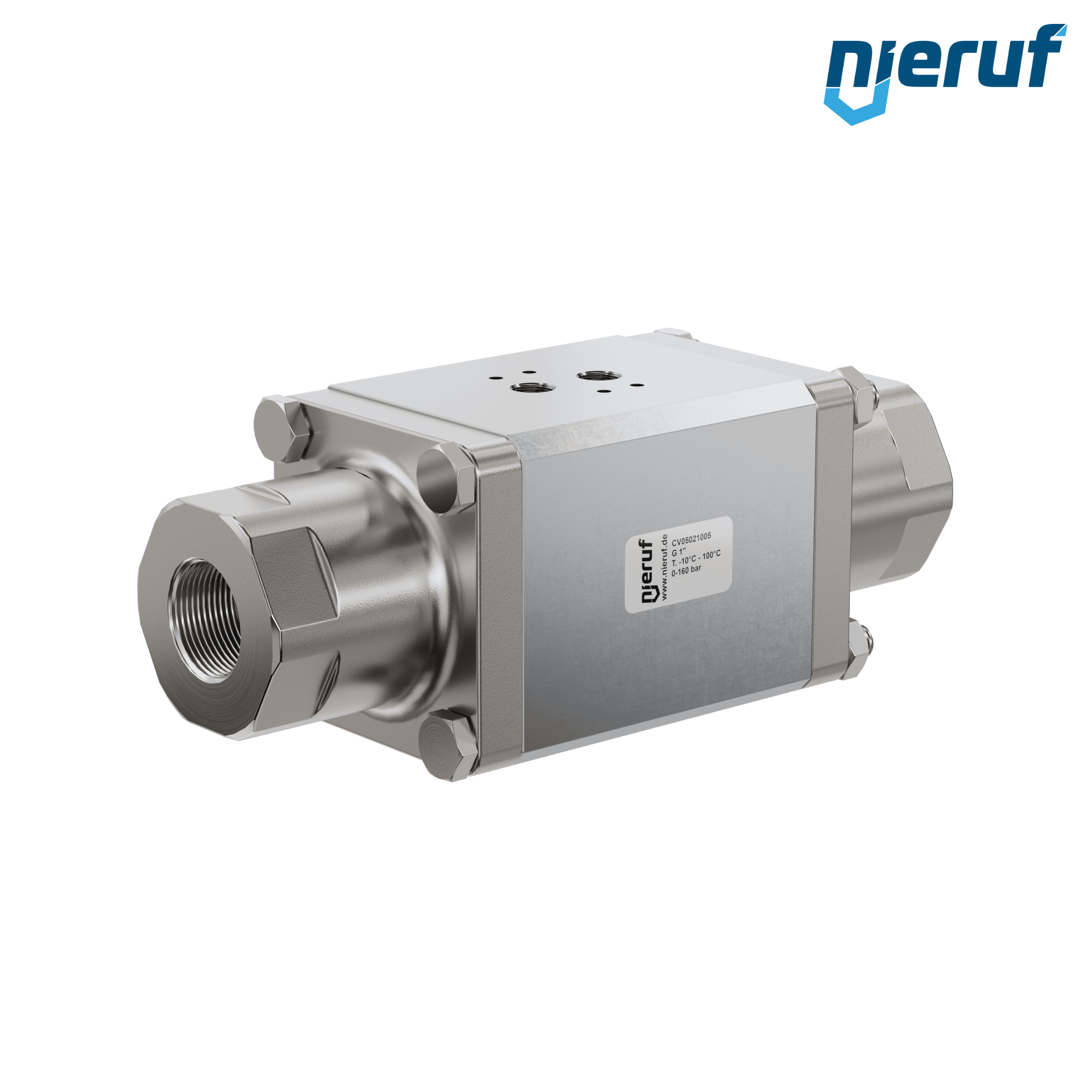 valvola coassiale a 2/2 vie CV05 1" pollici filettatura interna - DN25 acciaio inossidabile max. 160 bar NC - per applicazione con acqua