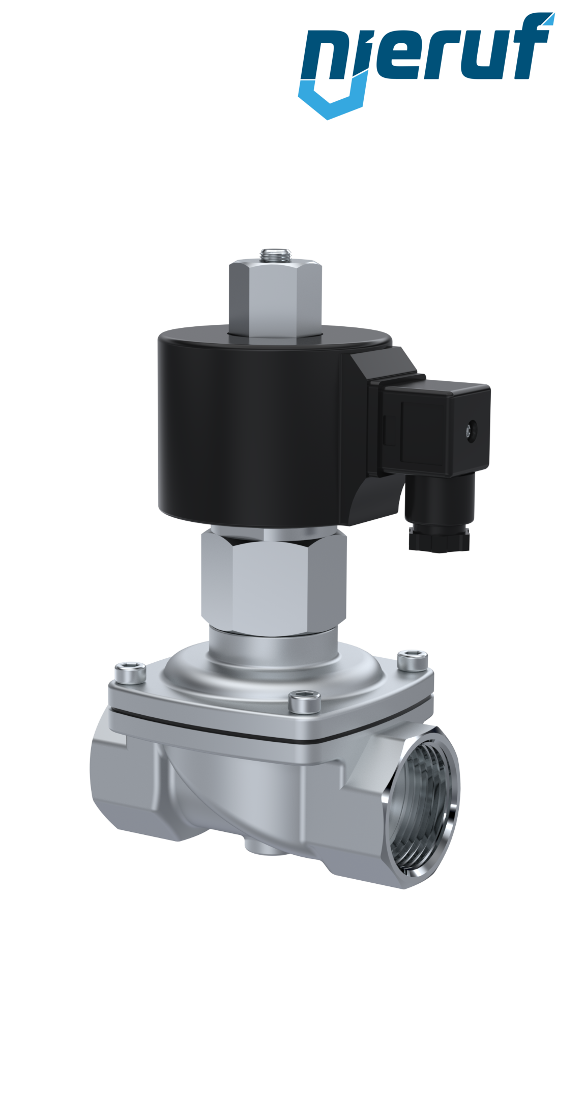 elettrovalvola DN40 G 1 1/2" pollici acciaio inossidabile EV06 FKM 24V DC NO