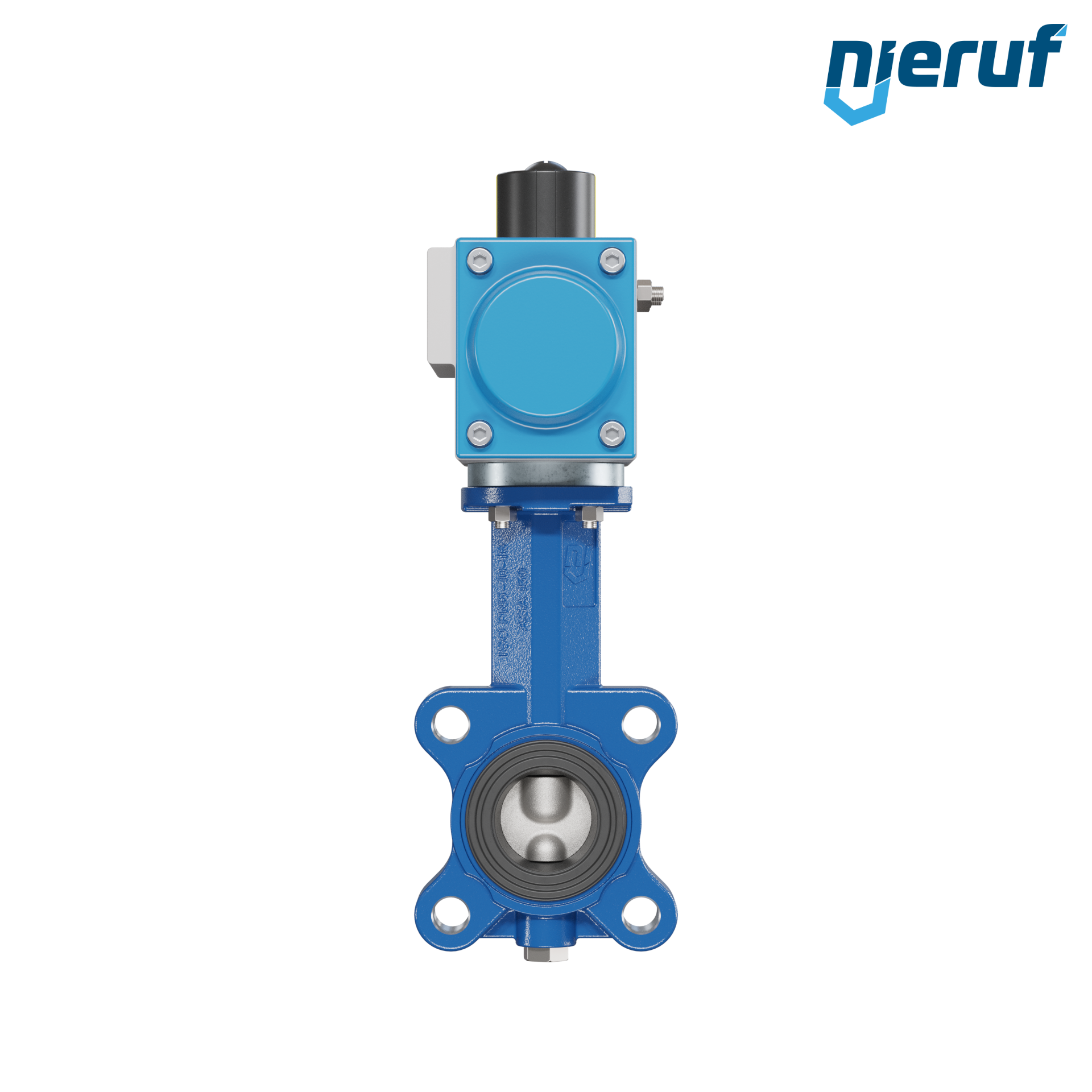 valvola a farfalla DN 40 AK02 NBR-70-nero DVGW gas attuatore pneumatico a semplice effetto chiusura a molla