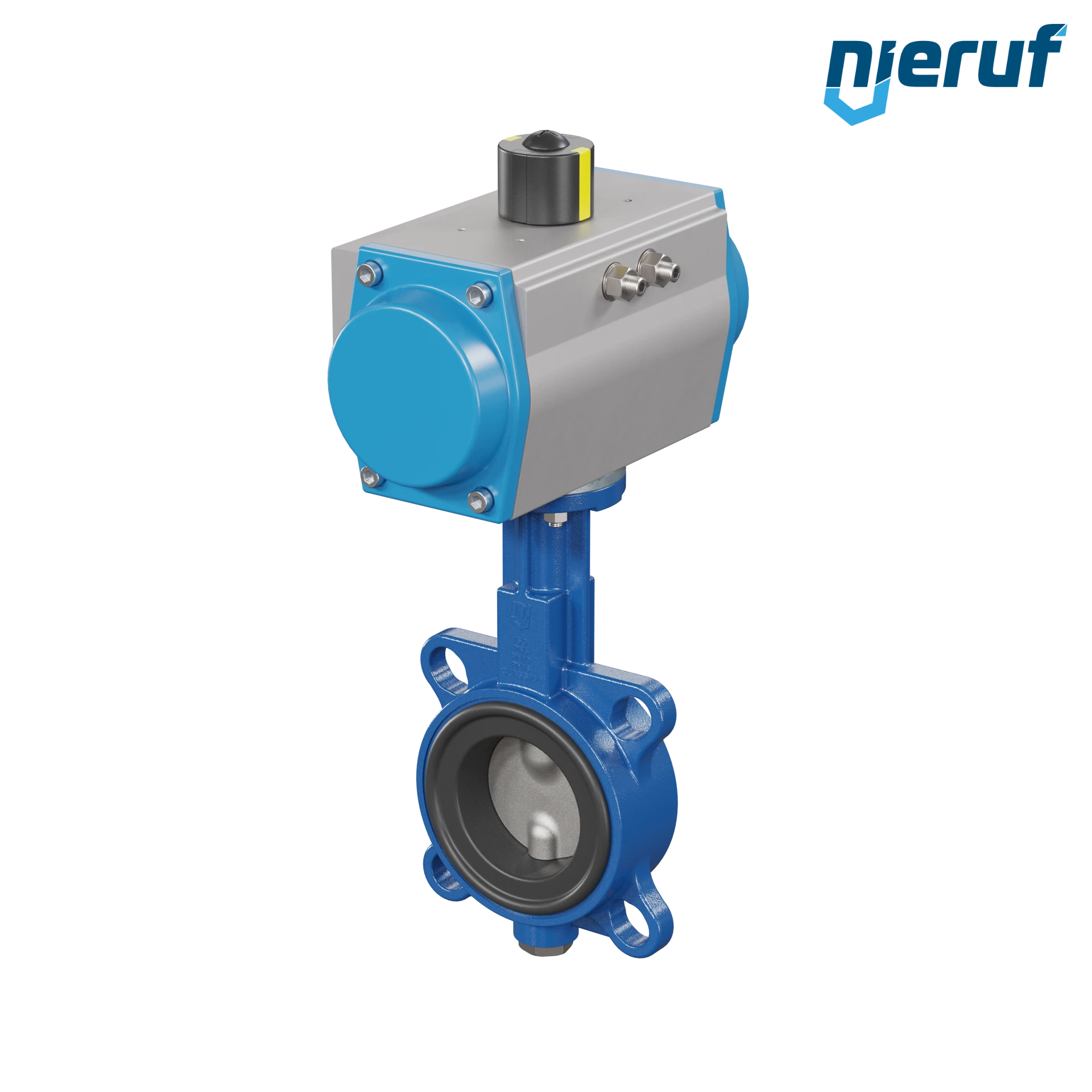 valvola a farfalla DN 65 AK01 FPM attuatore pneumatico a semplice effetto chiusura a molla
