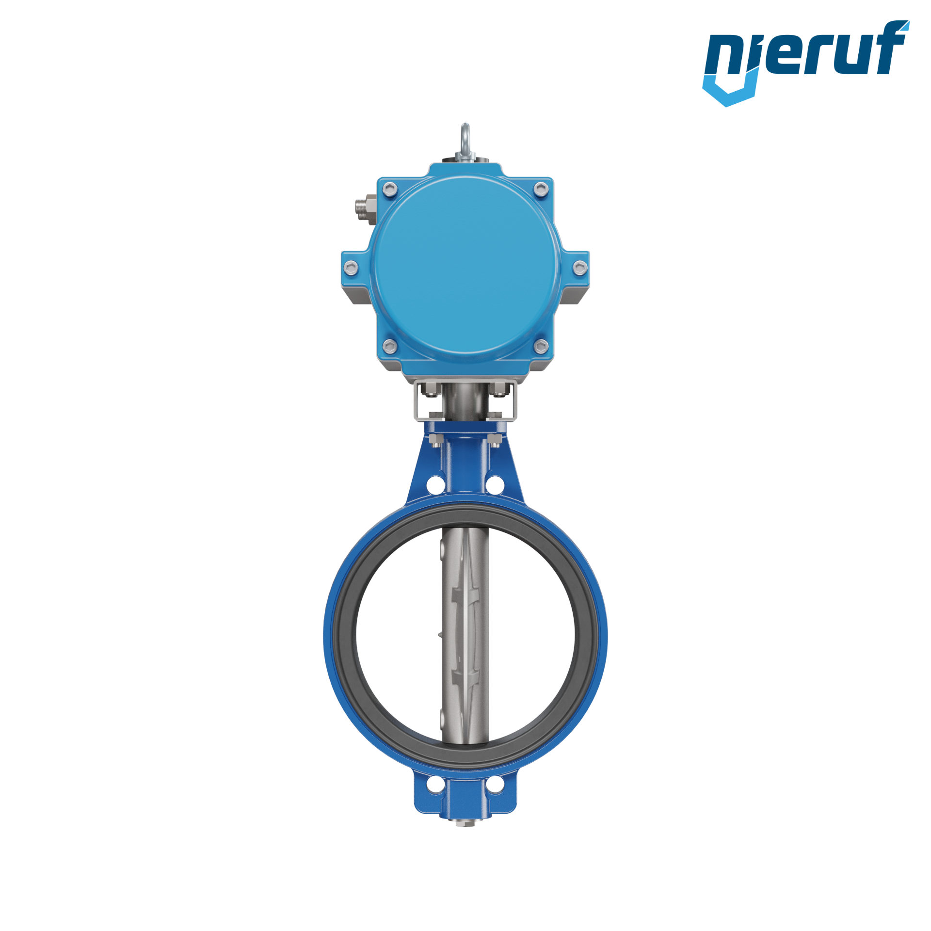 valvola a farfalla DN 400 AK01 NBR-70-nero DVGW gas attuatore pneumatico a semplice effetto apertura a molla