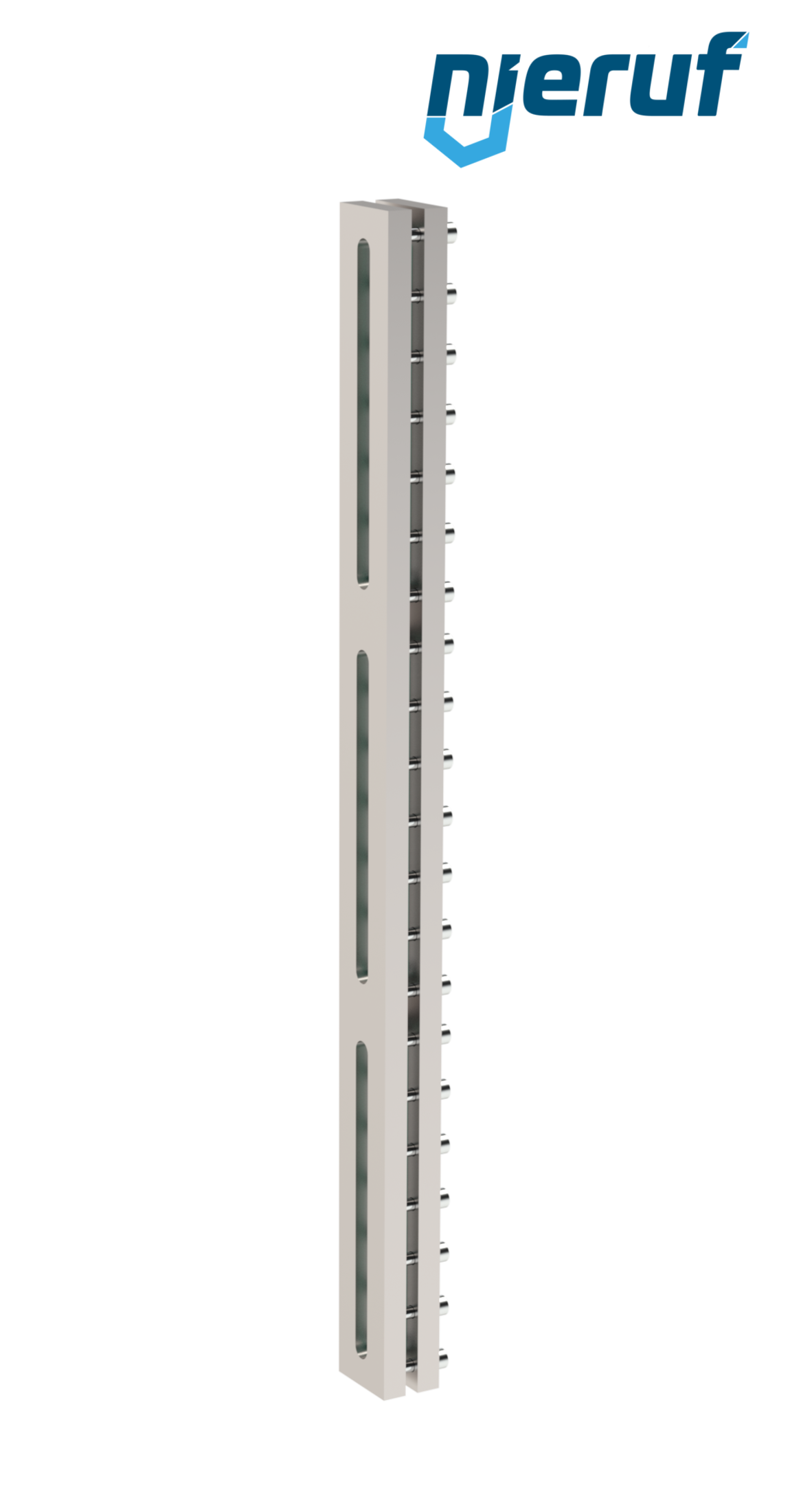 oblò di osservazione per serbatoi L=740mm  BS03 acciaio inossidabile 1.4571 vetro borosilicato, reflex 16bar