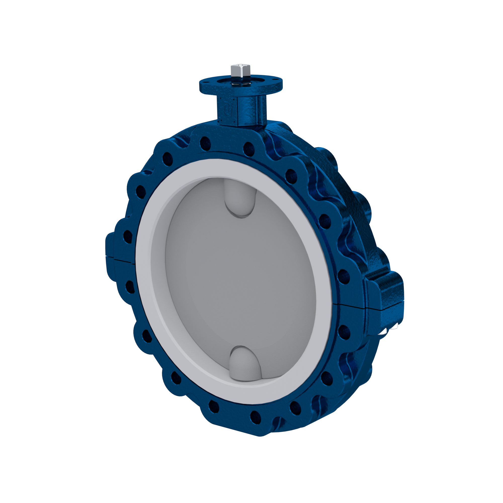 valvola a farfalla PFA PTFE AK09 DN600 PN10 senza leva inserto in silicone