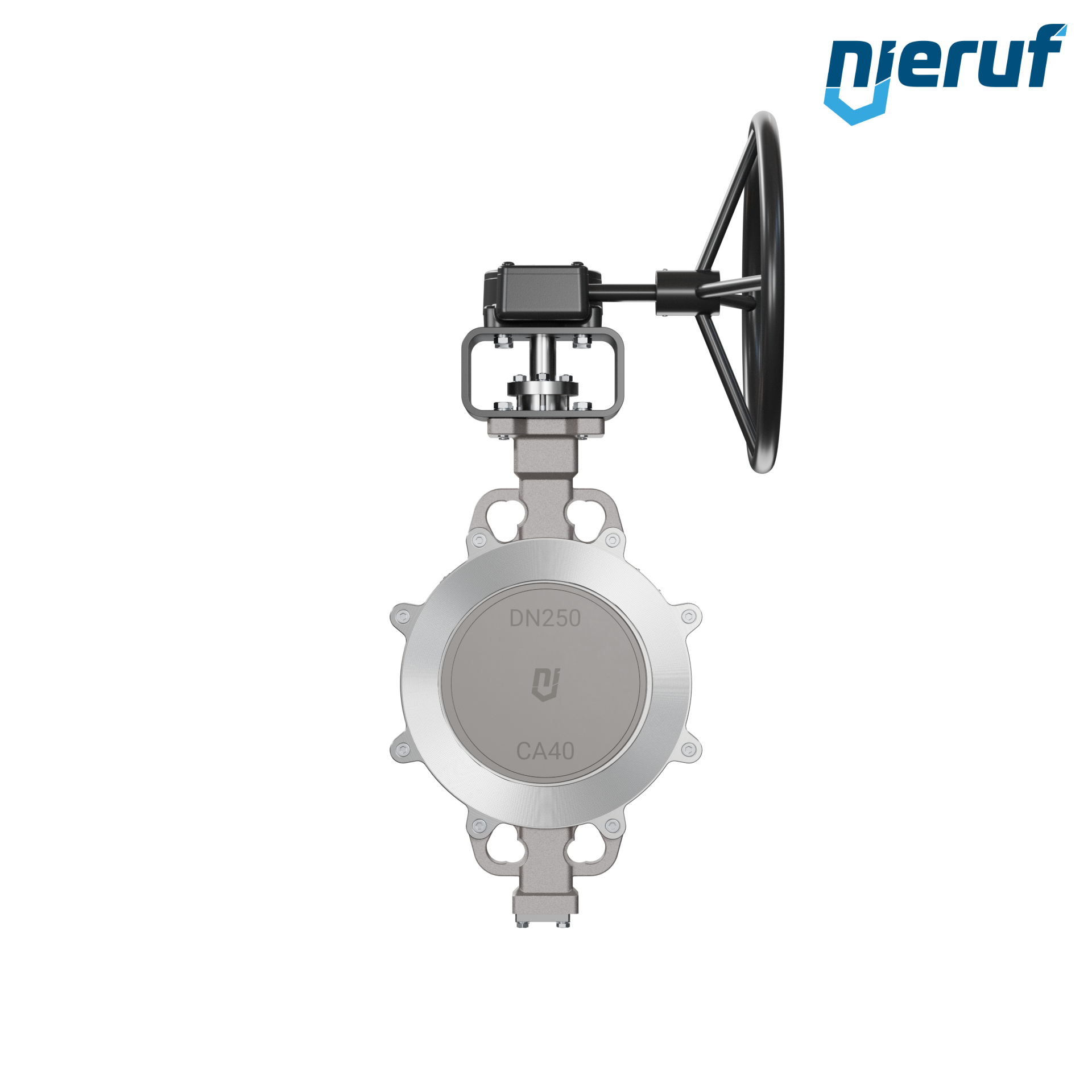 valvola a farfalla triplo eccentrico acciaio inox AK13 DN 250 PN10-40 ANSI150-300 volantino