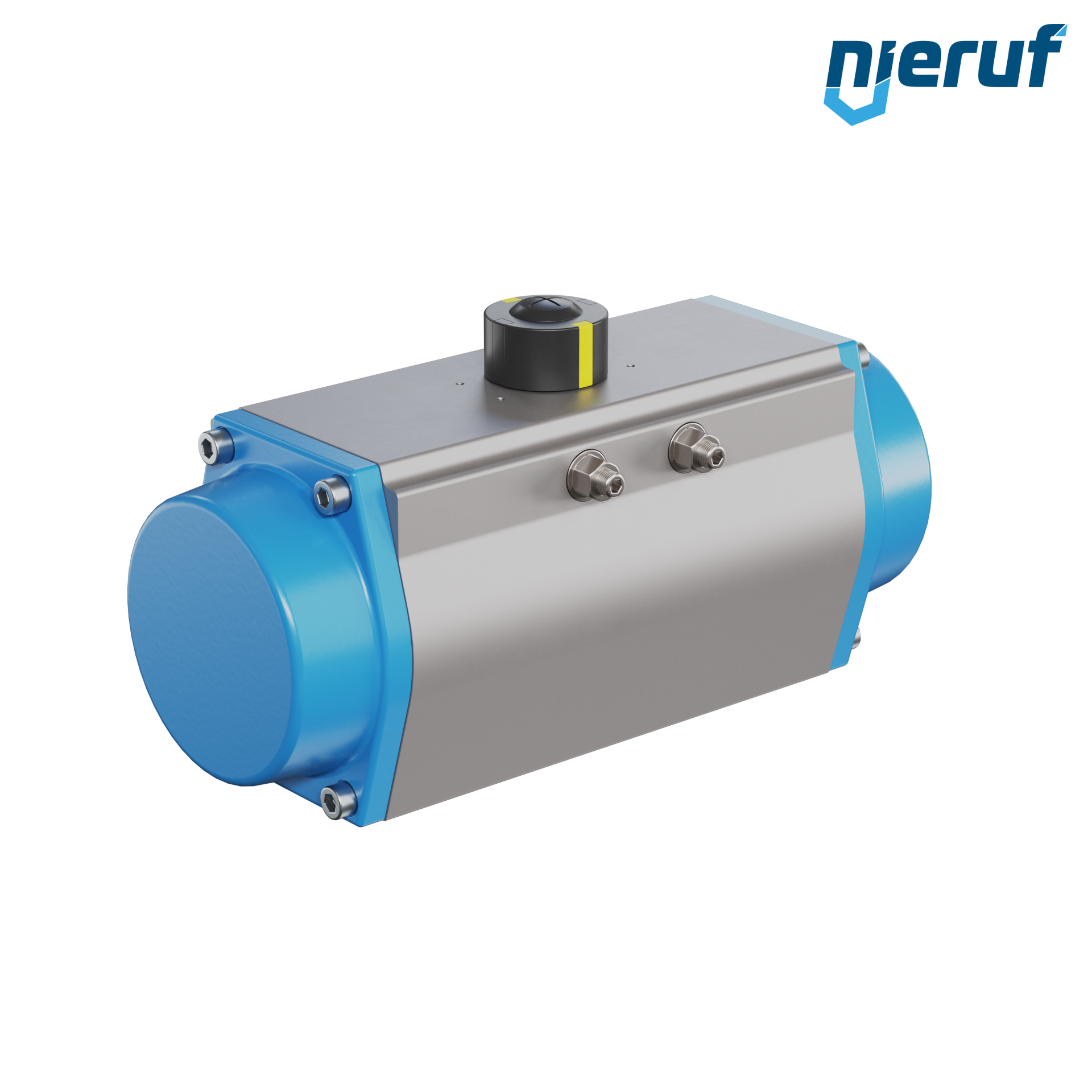 attuatore pneumatico AN02 a singolo effetto, chiusura a molla GS-140 90° con 12 molle