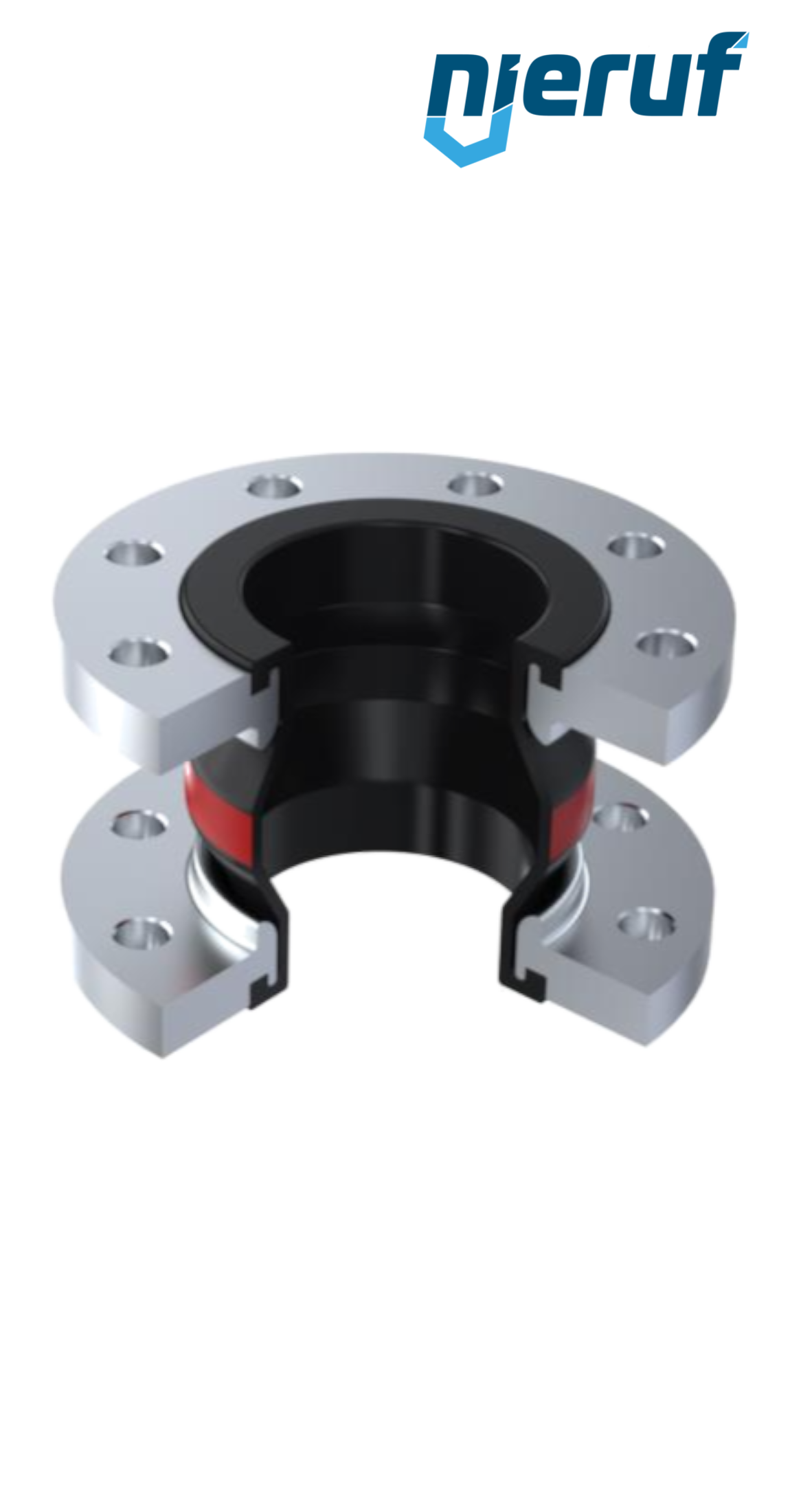 Compensatore DN100 tipo KP04 flange acciaio, manicotto EPDM