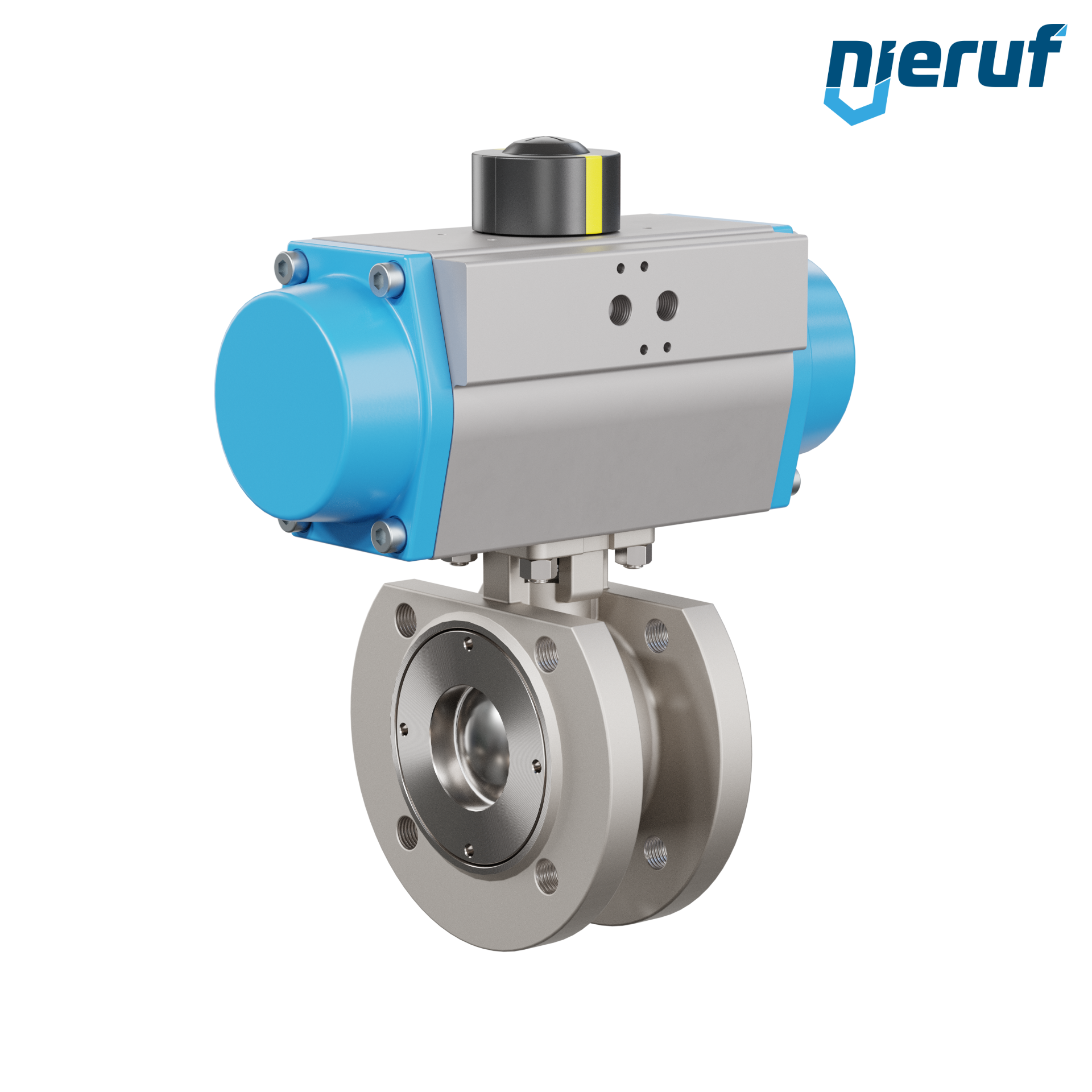 valvola a sfera flangiata dal design compatto DN50 PK07 azionamento rotativo pneumatico a semplice effetto