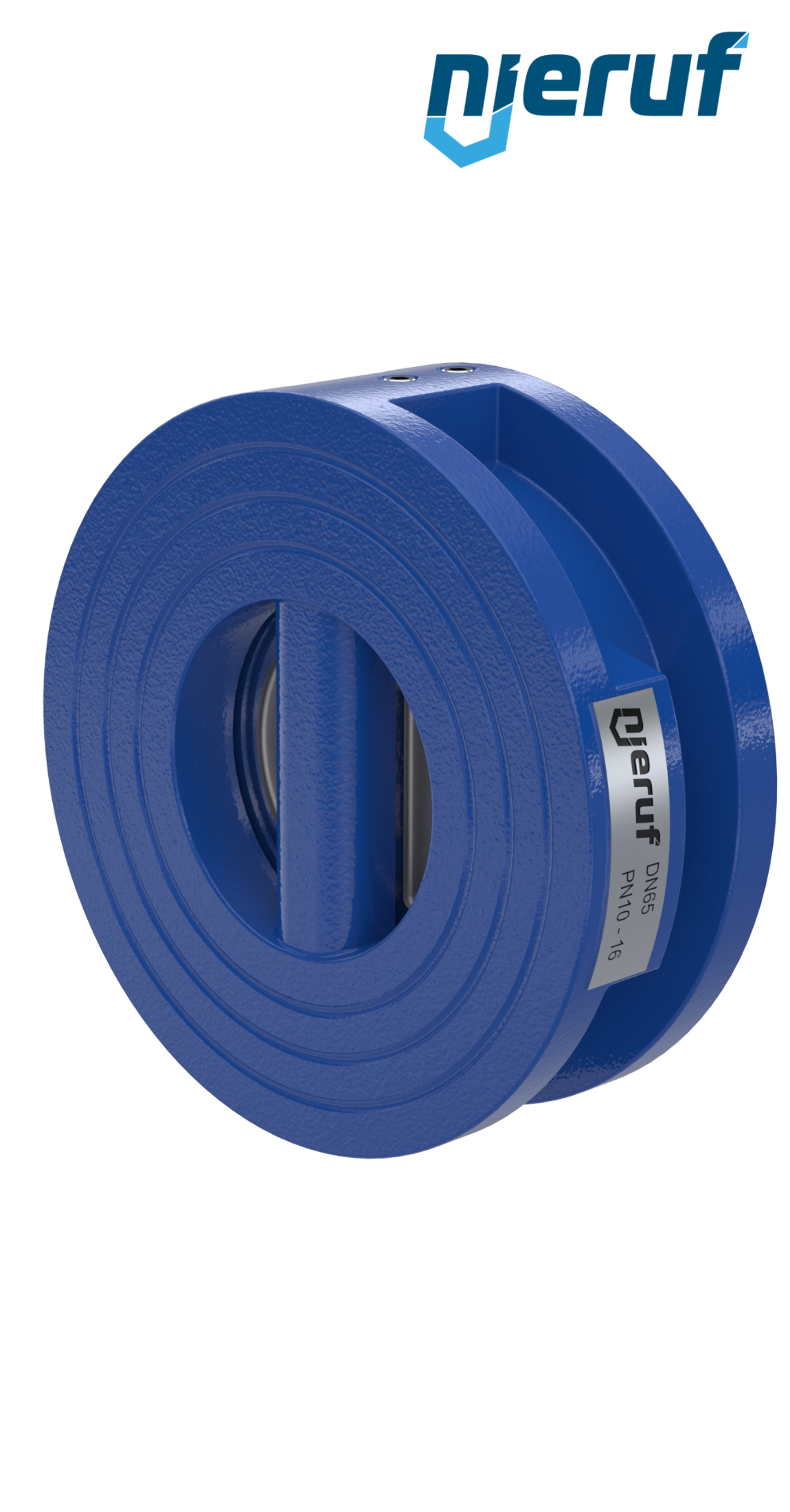 valvola di ritegno a doppio battente DN65 ANSI150 DR01 ANSI 150 GGG40 con rivestimento epossidico blu 180µm  EPDM