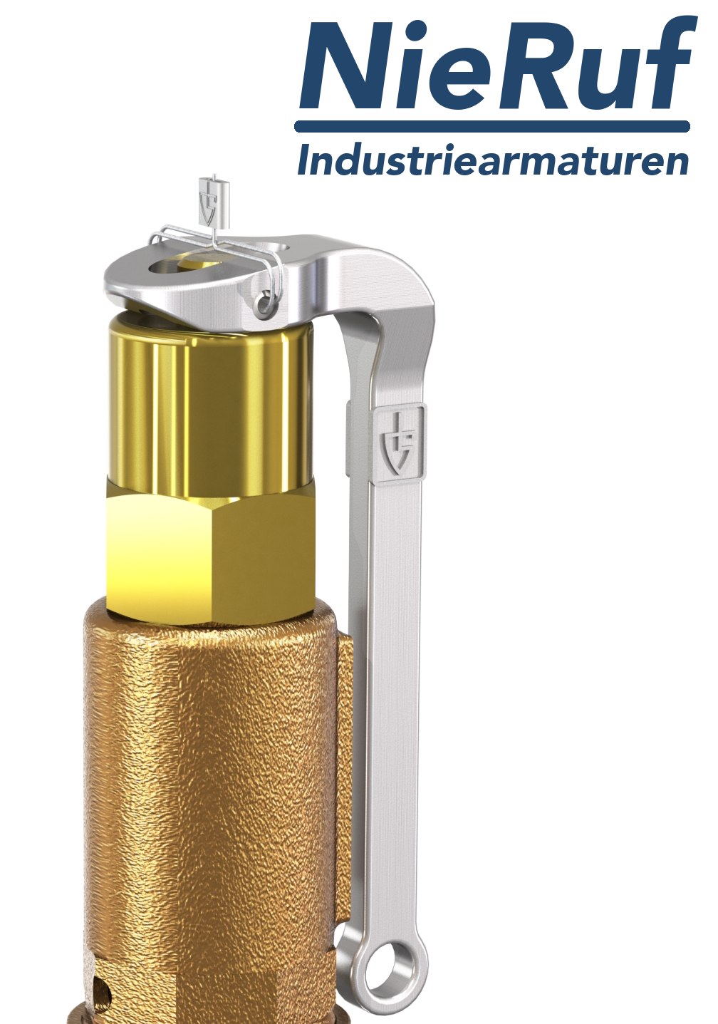valvola di sicurezza 1 1/4" M  x 2" F SV07 fluidi gassosi neutri, ottone rosso FKM, con leva