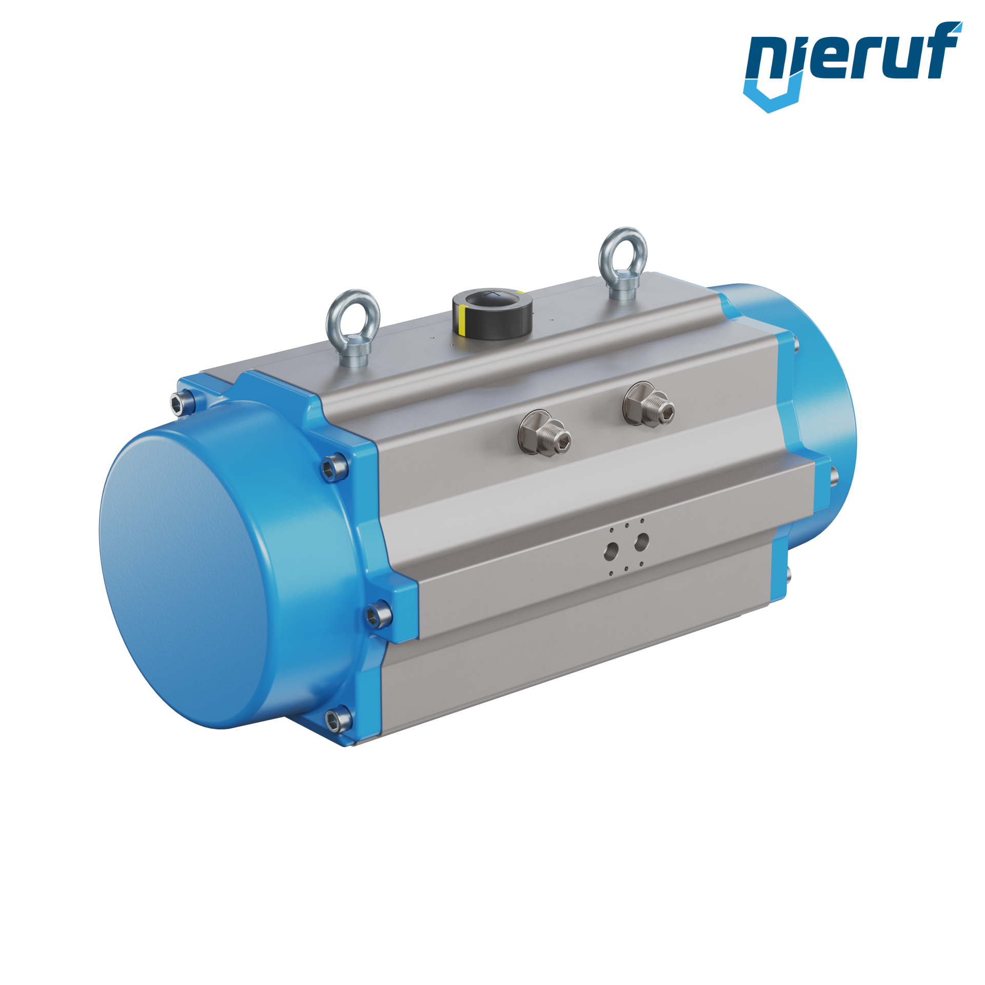 attuatore pneumatico AN02 a singolo effetto, apertura a molla versione per alta temperatura GS-300 90° con 7 molle