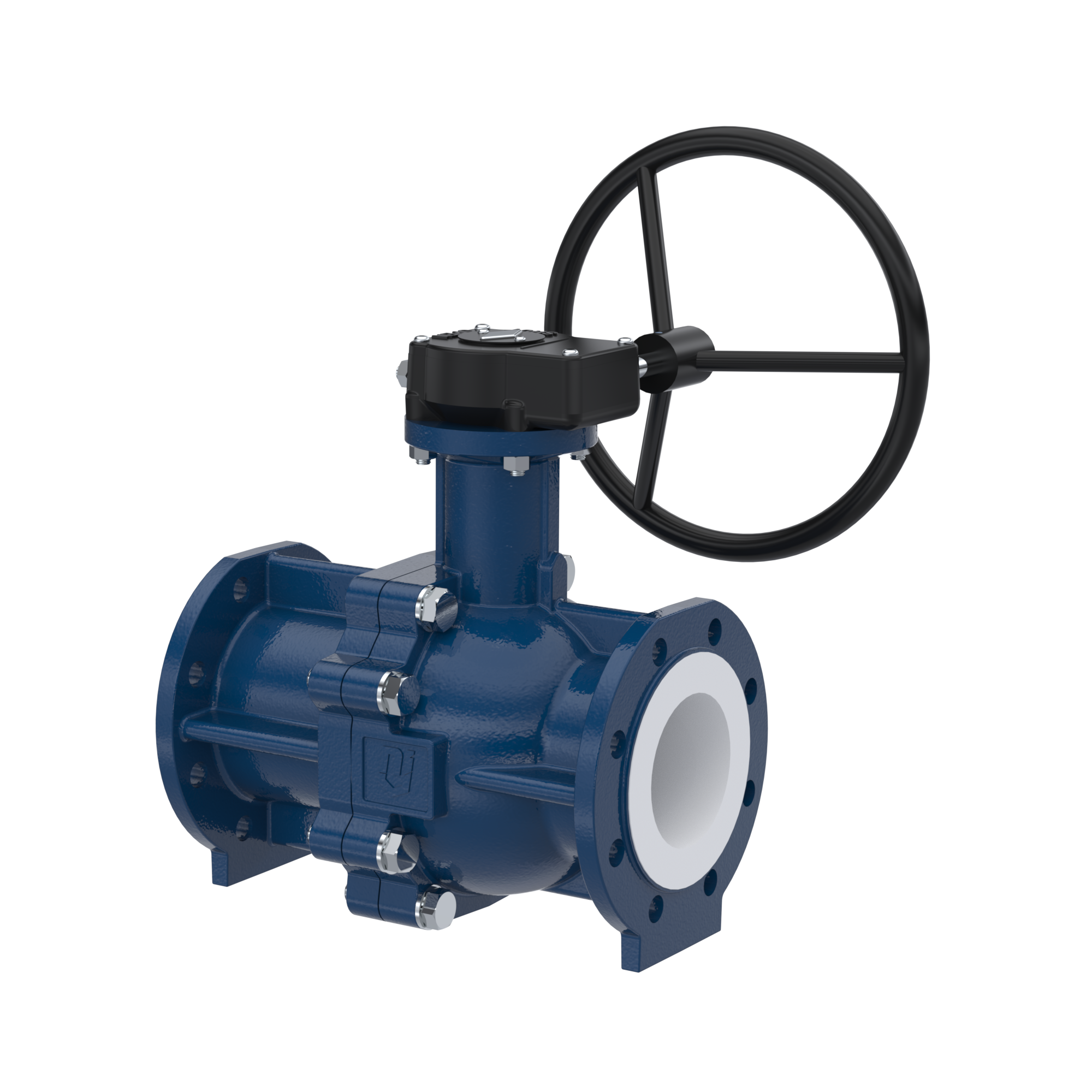 valvola a sfera flangiata PFA FK13 DN150 - 6" pollici PN10/16 in ghisa sferoidale 5.3103 con volantino manuale