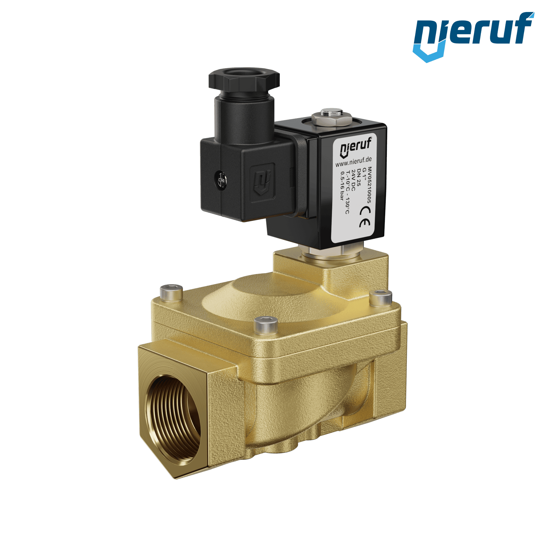 elettrovalvola G 1" pollici ottone MV05 EPDM 24V DC