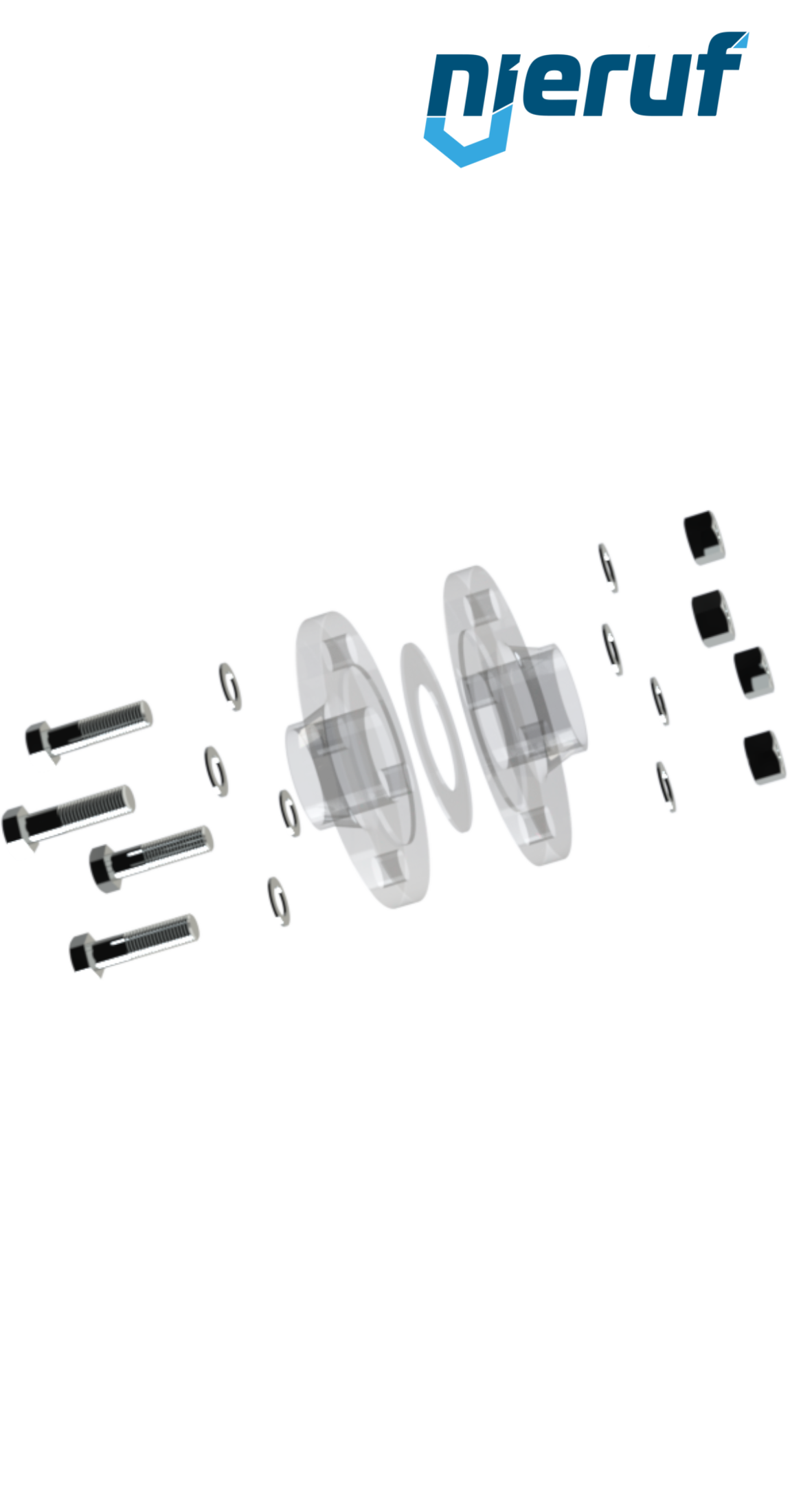 set di assemblaggio flangia / flangia DN50 - 2" pollici per flangia PN10/16/25/40 acciaio inossidabile