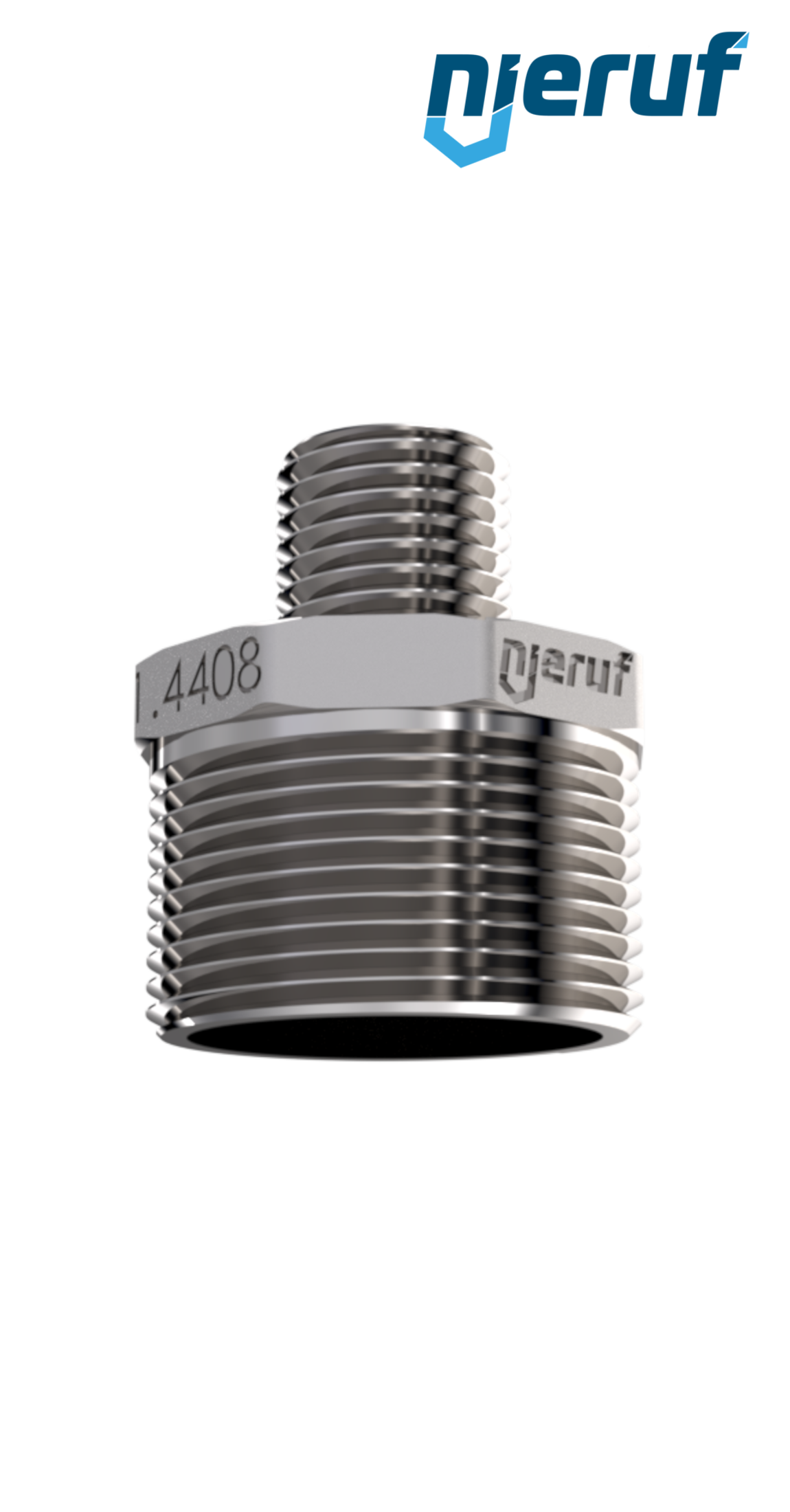 nipplo ridotto 3/8" x 1/4" pollici filett. esterna acciaio inossidabile 316 nipplo ridotto 3/8" x 1/4" pollici filett. esterna acciaio inossidabile 316