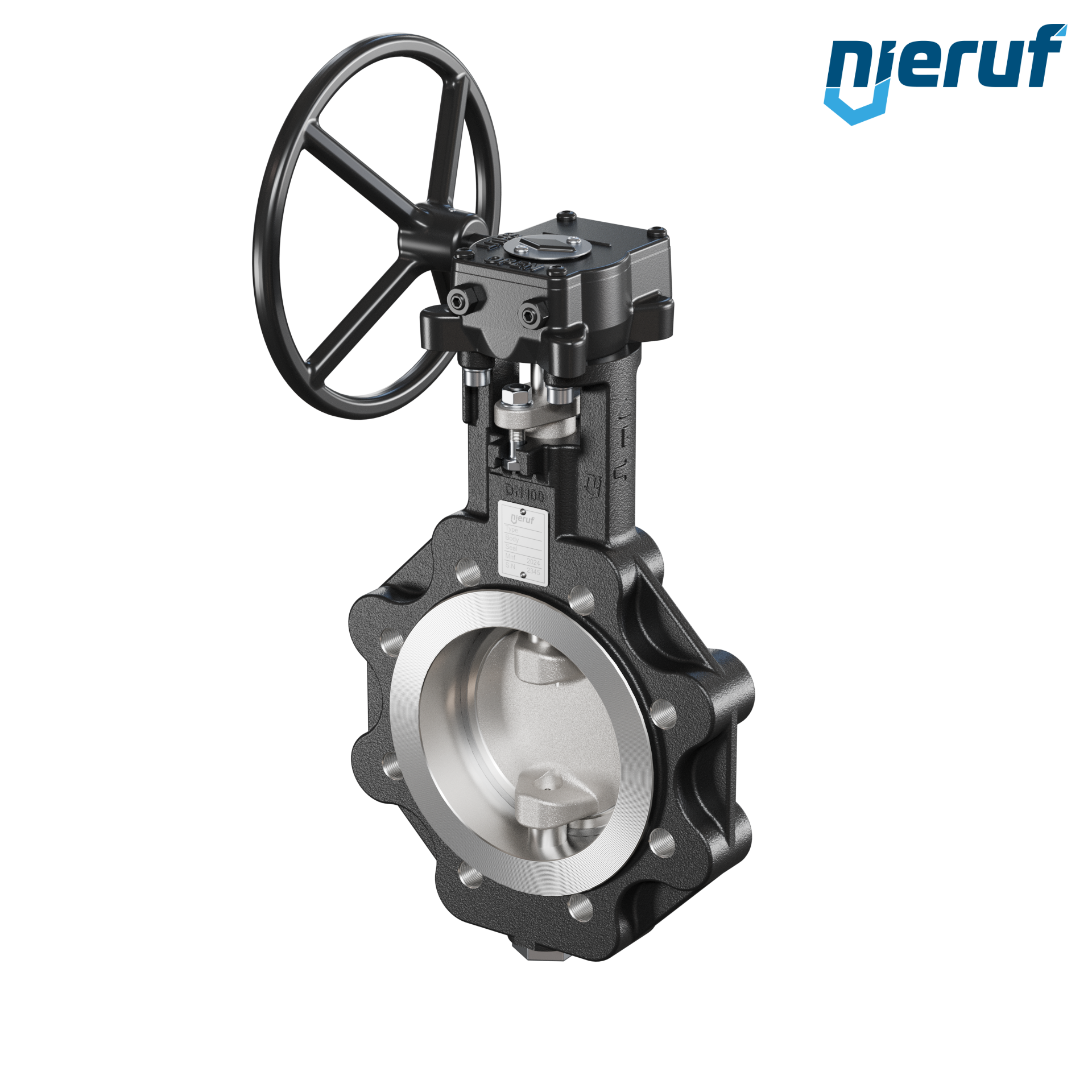 valvola a farfalla doppio eccentrico AK12 DN 100 PN10-PN16 volantino