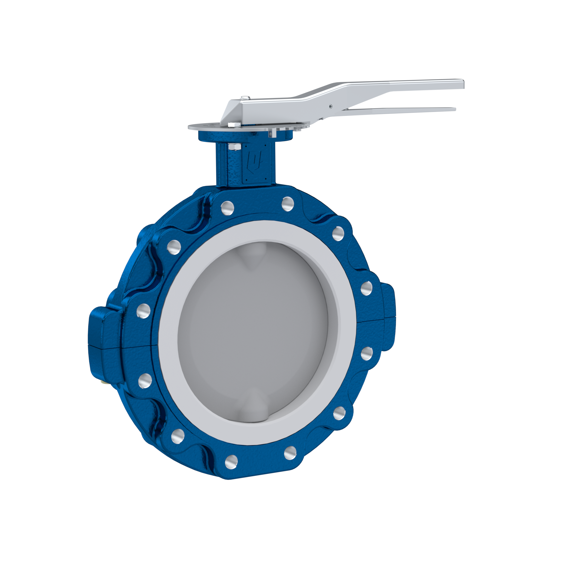 valvola a farfalla PTFE AK10 DN200 PN10 leva inserto in silicone