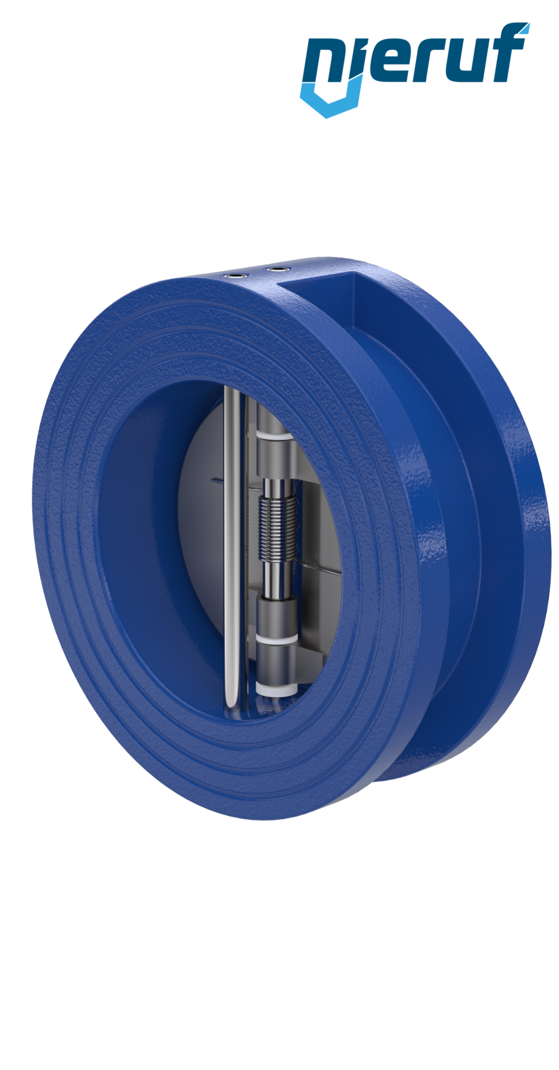 valvola di ritegno a doppio battente DN65 ANSI150 DR01 ANSI 150 GGG40 con rivestimento epossidico blu 180µm  EPDM