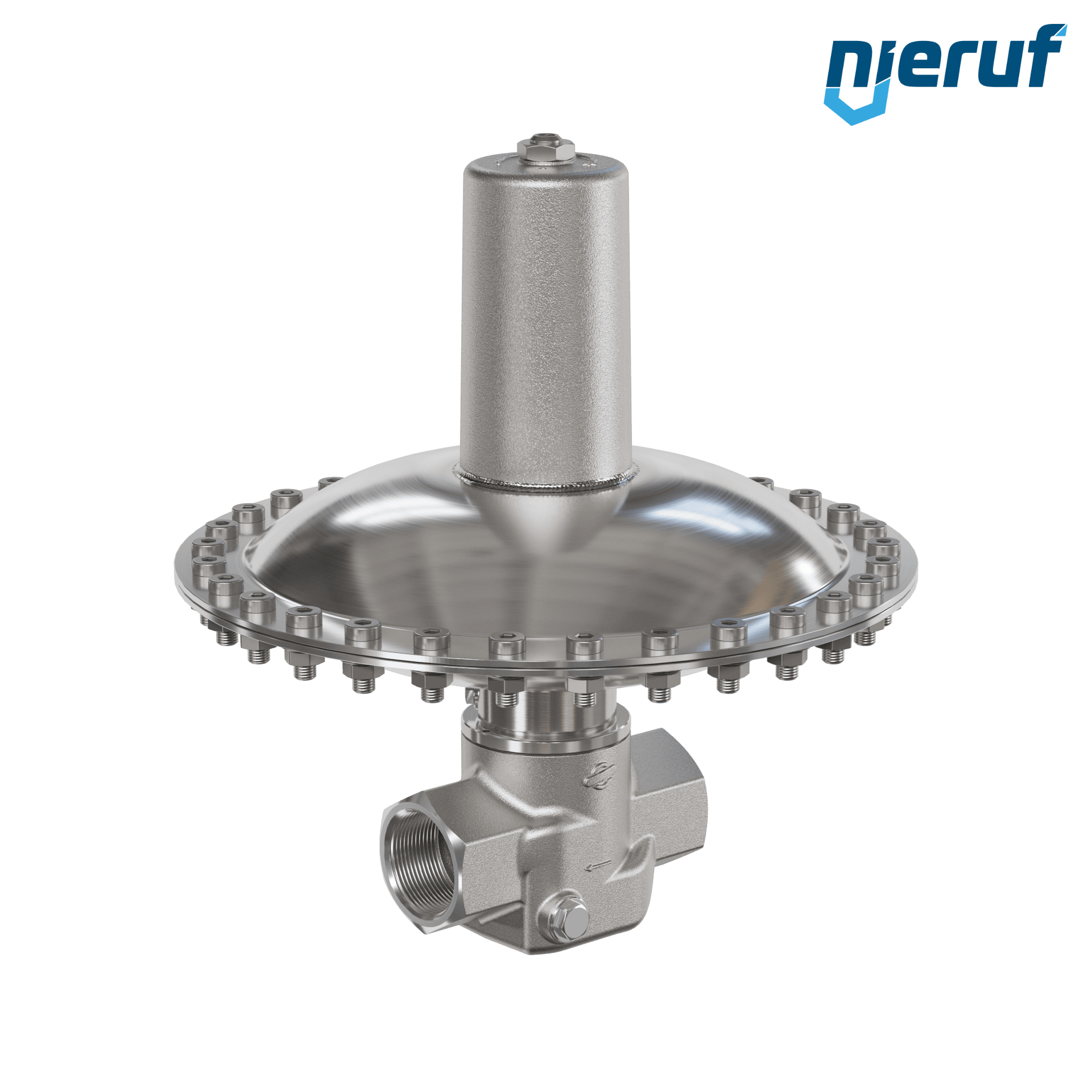 valvola di troppo pieno in millibar 1 1/4" pollici filettat. int NPT UV17 acciaio inossidabile FKM / PTFE 50 - 500 mbar