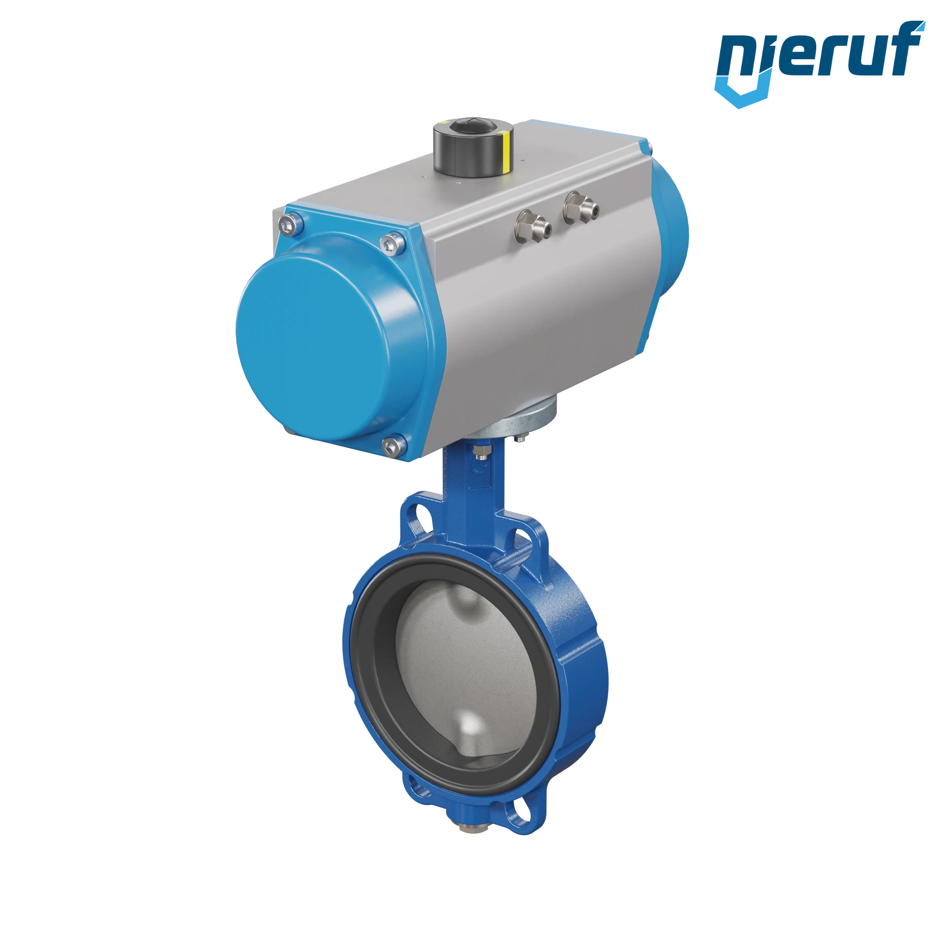 valvola a farfalla DN 150 AK01 EPDM alta temperatura & FDA attuatore pneumatico a semplice effetto chiusura a molla