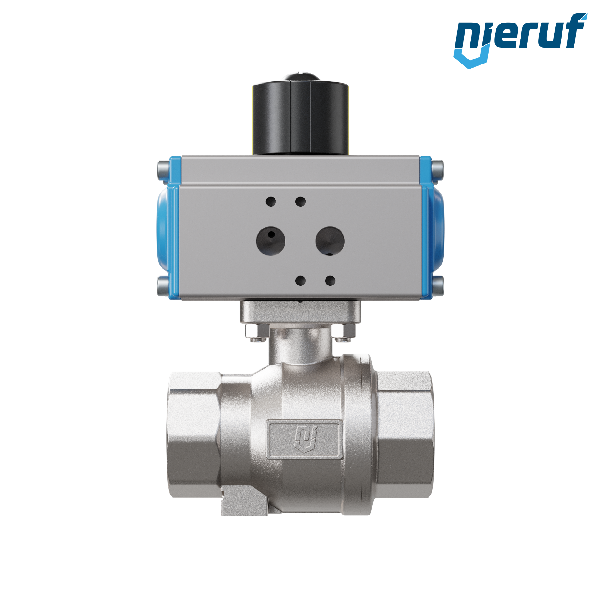 valvola a sfera pneumatica DN32 - 1 1/4" pollici azionamento rotativo a doppio effetto PK02