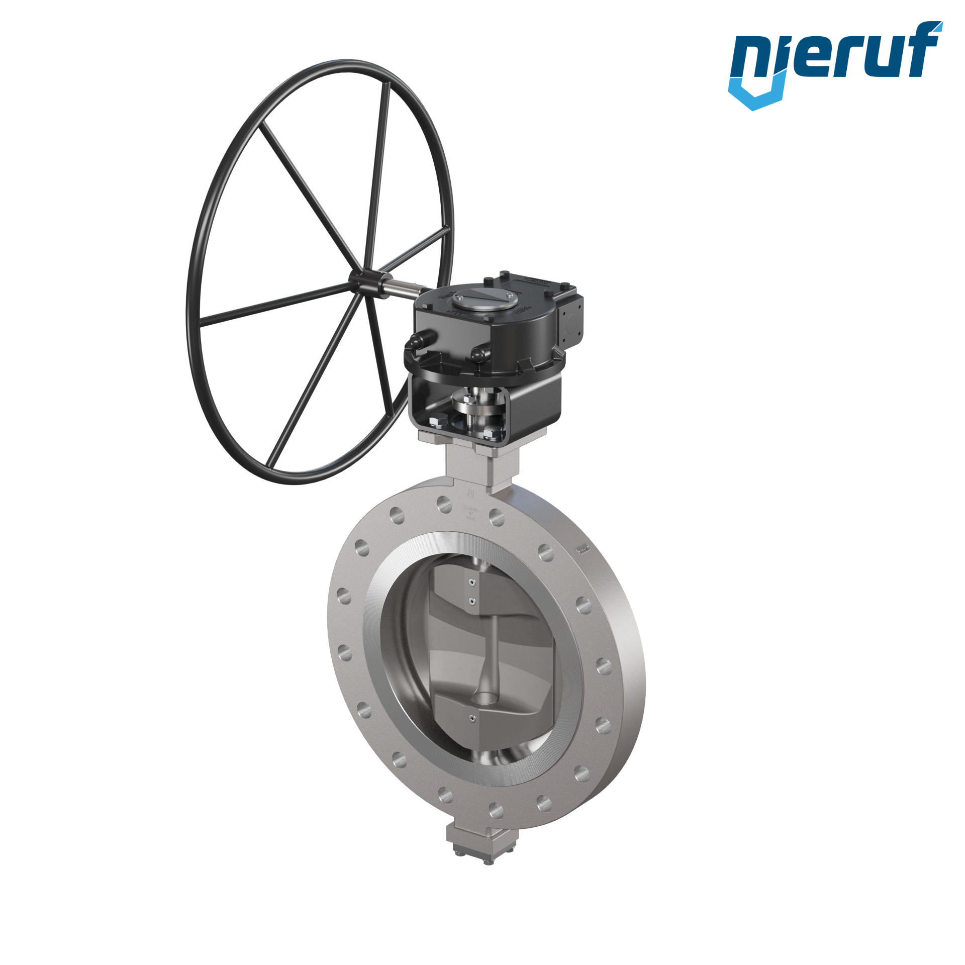 valvola a farfalla triplo eccentrico acciaio inox AK14 DN 400 ANSI150 volantino