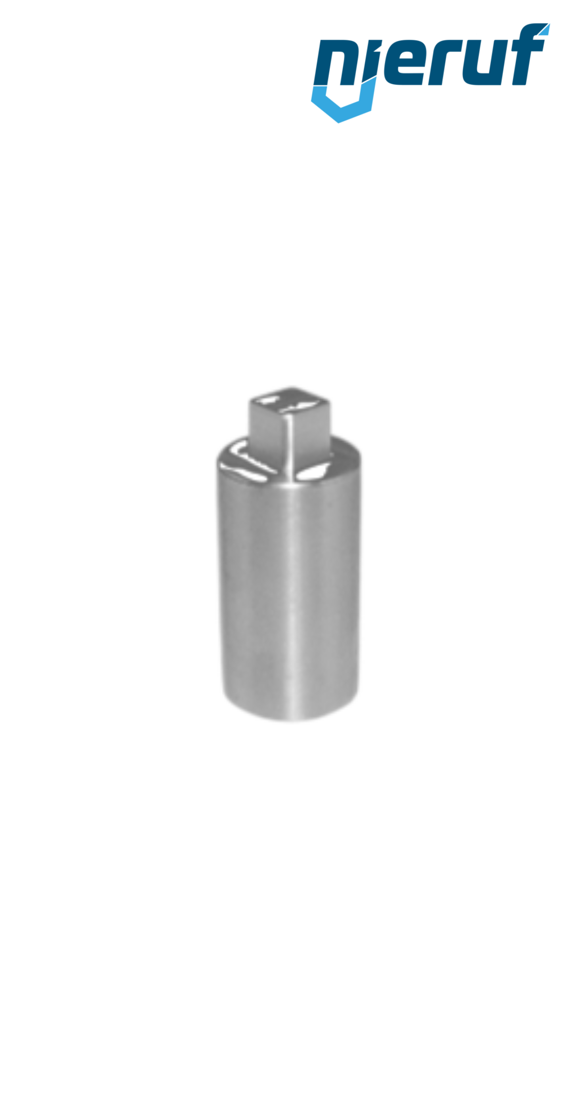 adattatore vuoto acciaio inossidabile quadrato 11mm lunghezza del mozzo 60mm diametro 30mm
