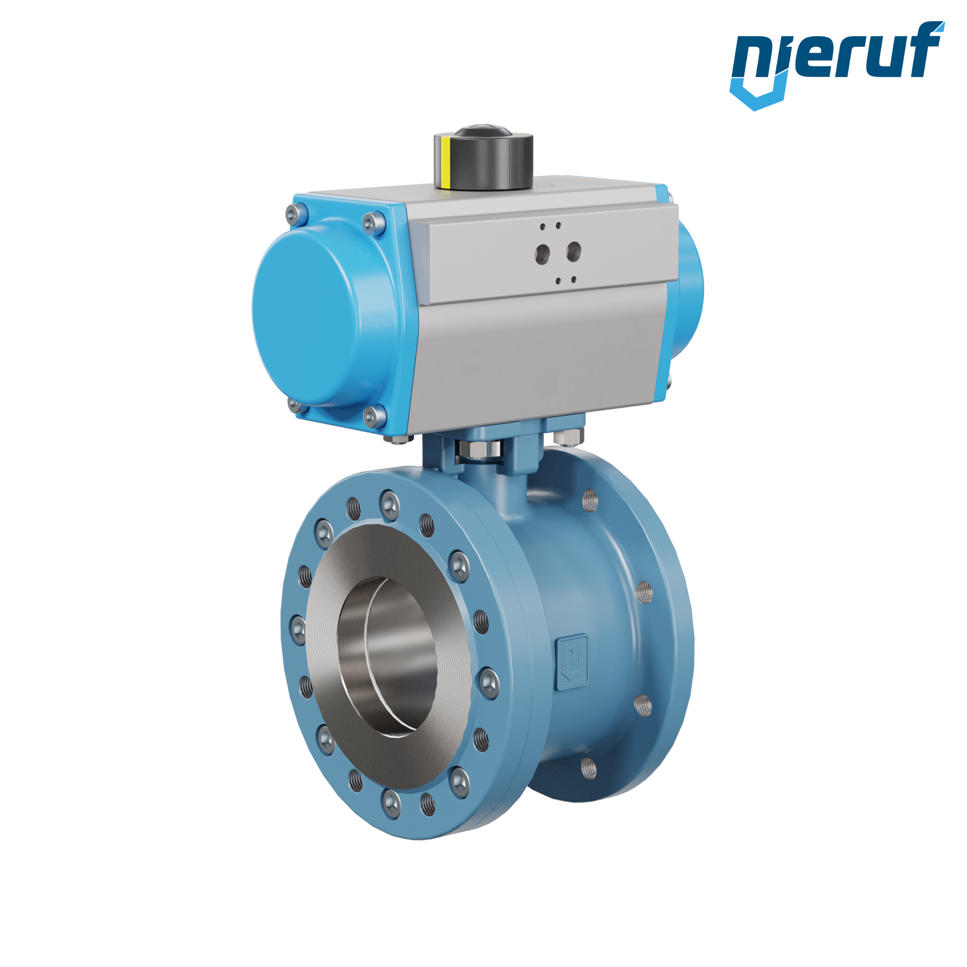 valvola a sfera flangiata dal design compatto DN100 PK06 azionamento rotativo pneumatico a doppio effetto