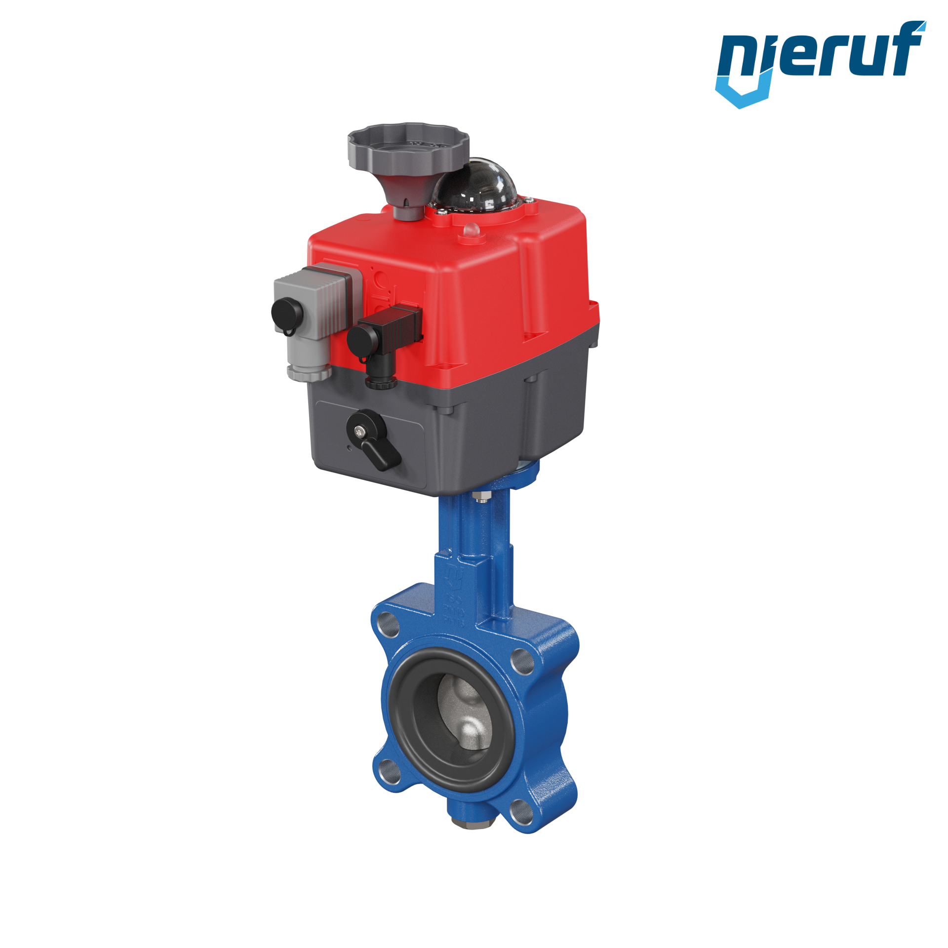 valvola a farfalla DN 50 con orecchie filettate / lug attuatore elettronico 24-240V DVGW-acqua potabile