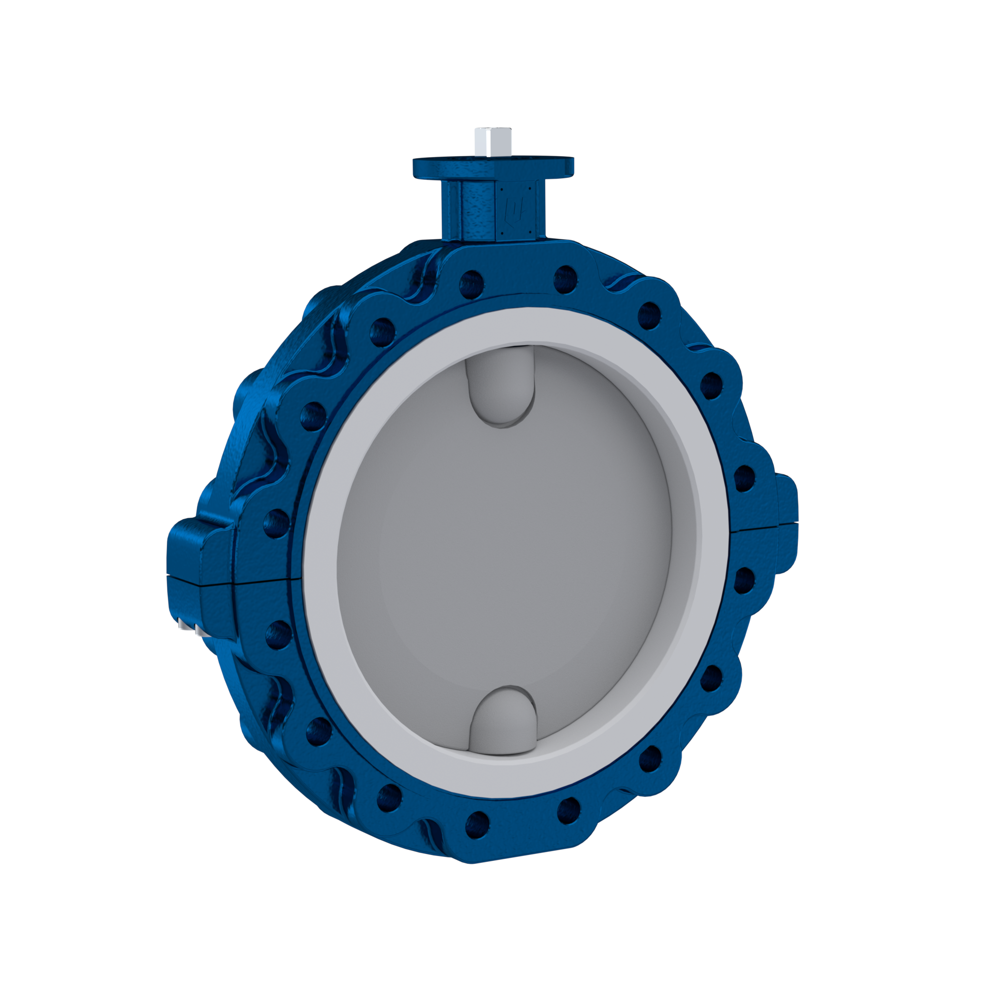 valvola a farfalla PFA PTFE AK09 DN600 PN10 senza leva inserto in silicone
