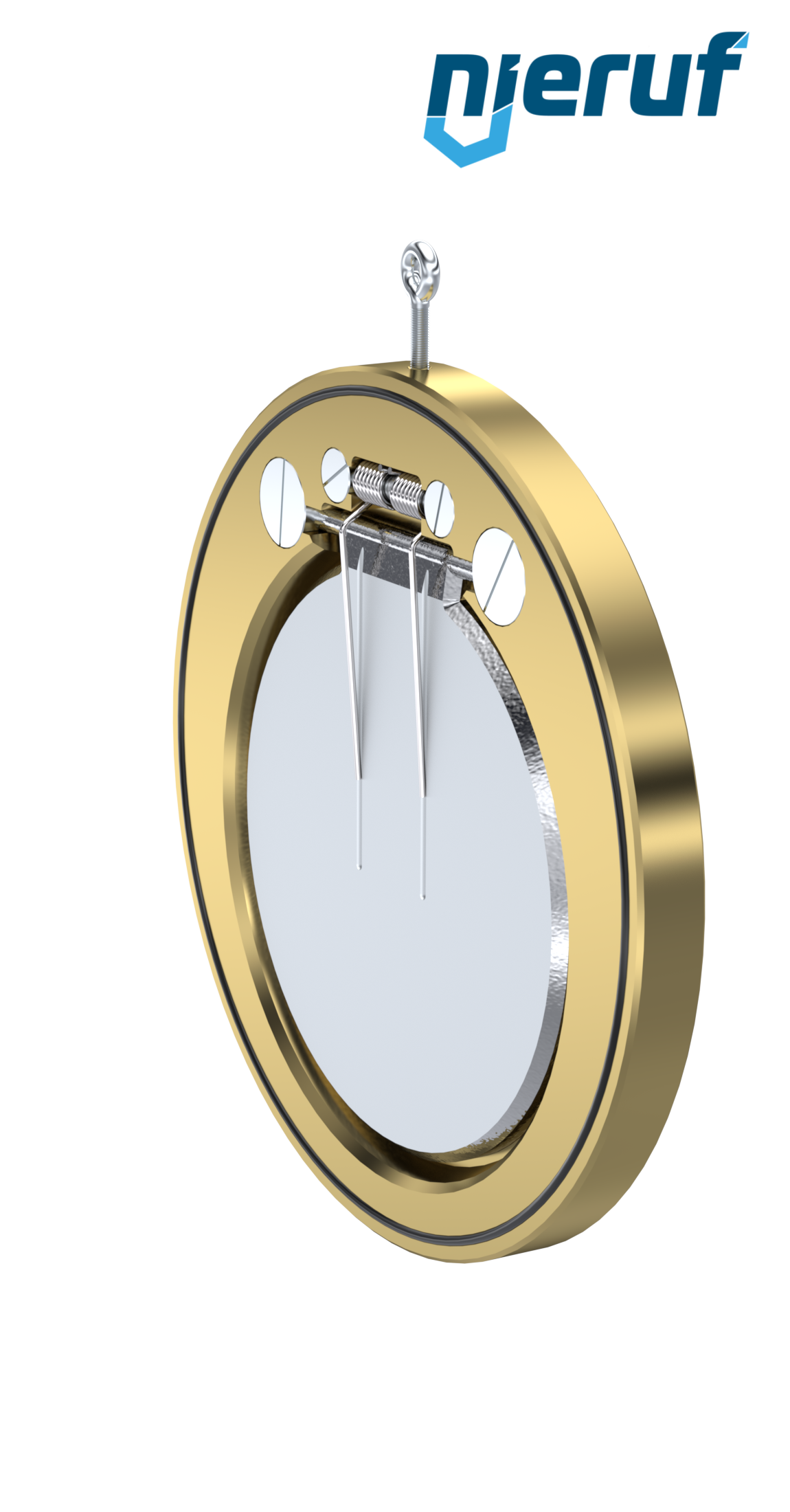 valvola di ritegno a clapet tipo wafer con molla DN300 ZR10 alluminio-bronzo 2.0975 / C958 NBR