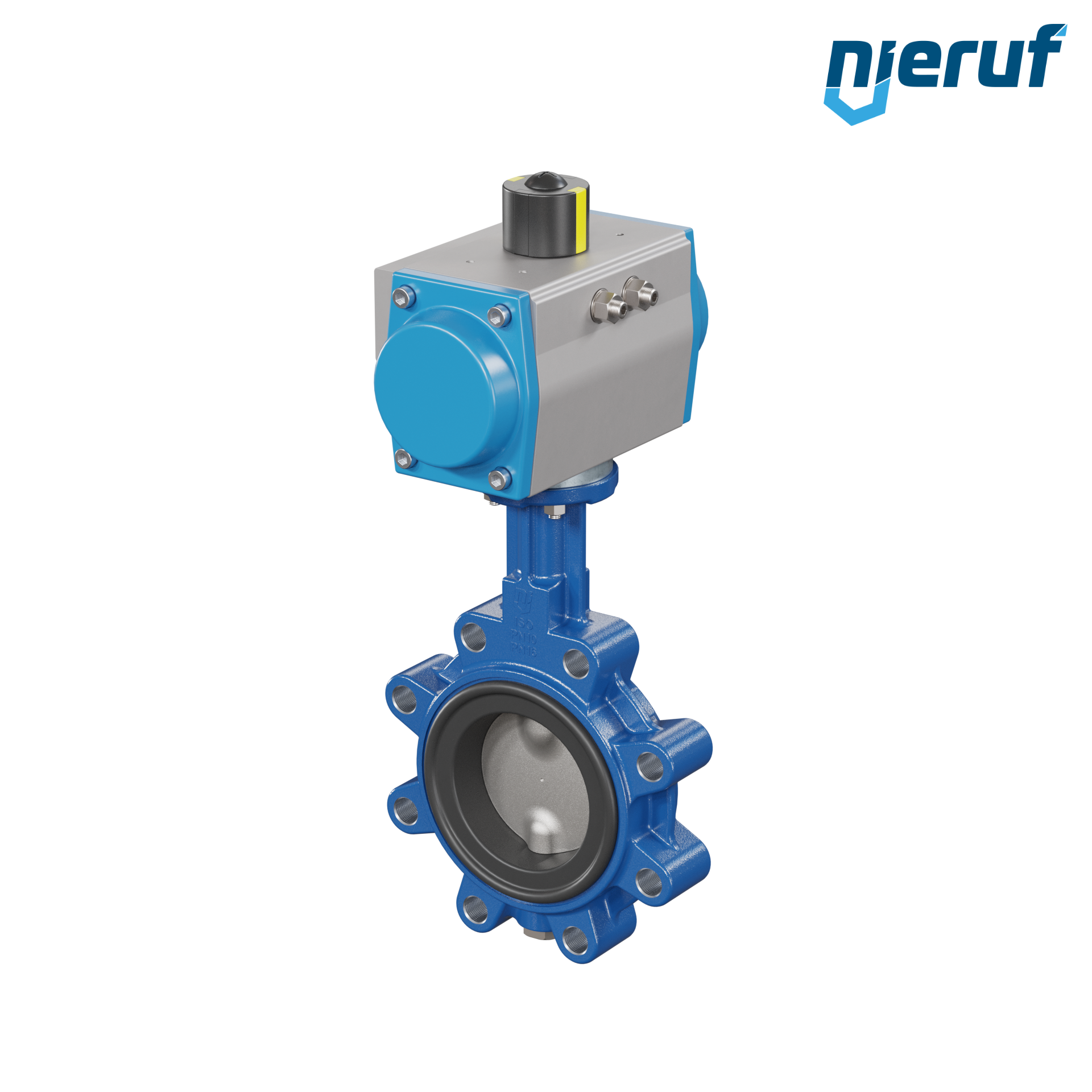 valvola a farfalla DN 80 AK02 FPM attuatore pneumatico a doppio effetto