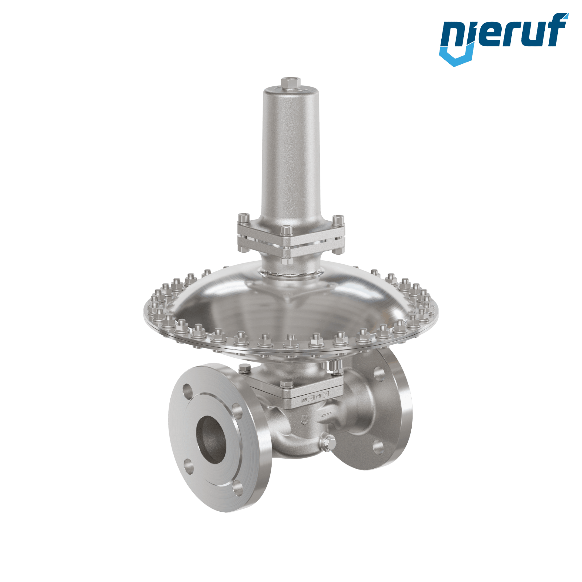 Regolatore in mbar DN50 DM24 flangia DIN EN 1092 acciaio inossidabile EPDM 50 - 200 mbar