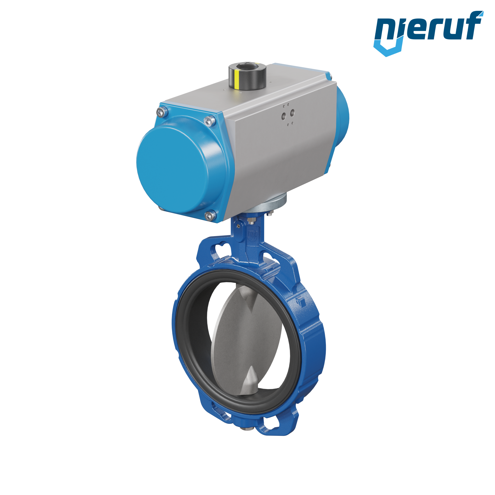valvola a farfalla DN 200 AK01 EPDM DVGW acqua potabile, WRAS, ACS, W270 attuatore pneumatico a semplice effetto apertura a molla