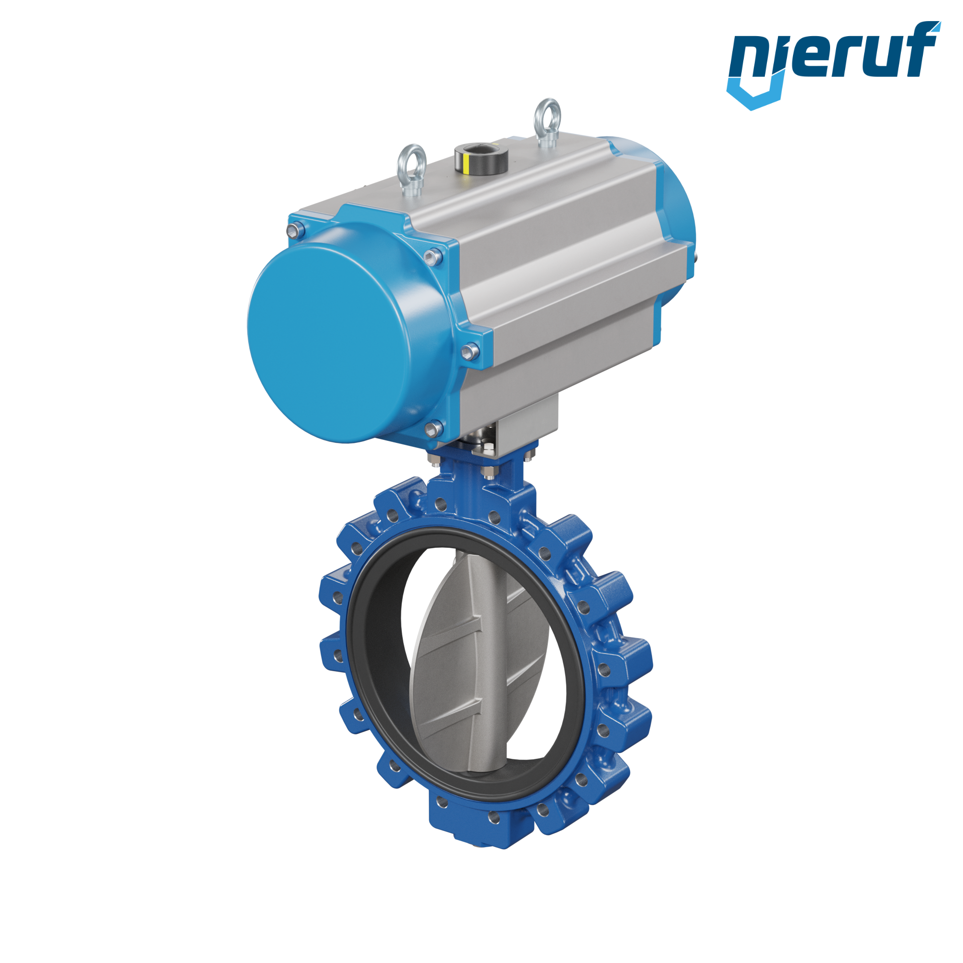 valvola a farfalla DN 400 AK02 EPDM alta temperatura & FDA attuatore pneumatico a semplice effetto apertura a molla