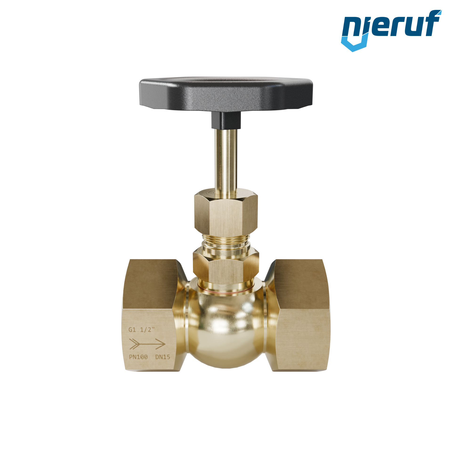 valvola a spillo 1 1/2" pollici NV02 ottone