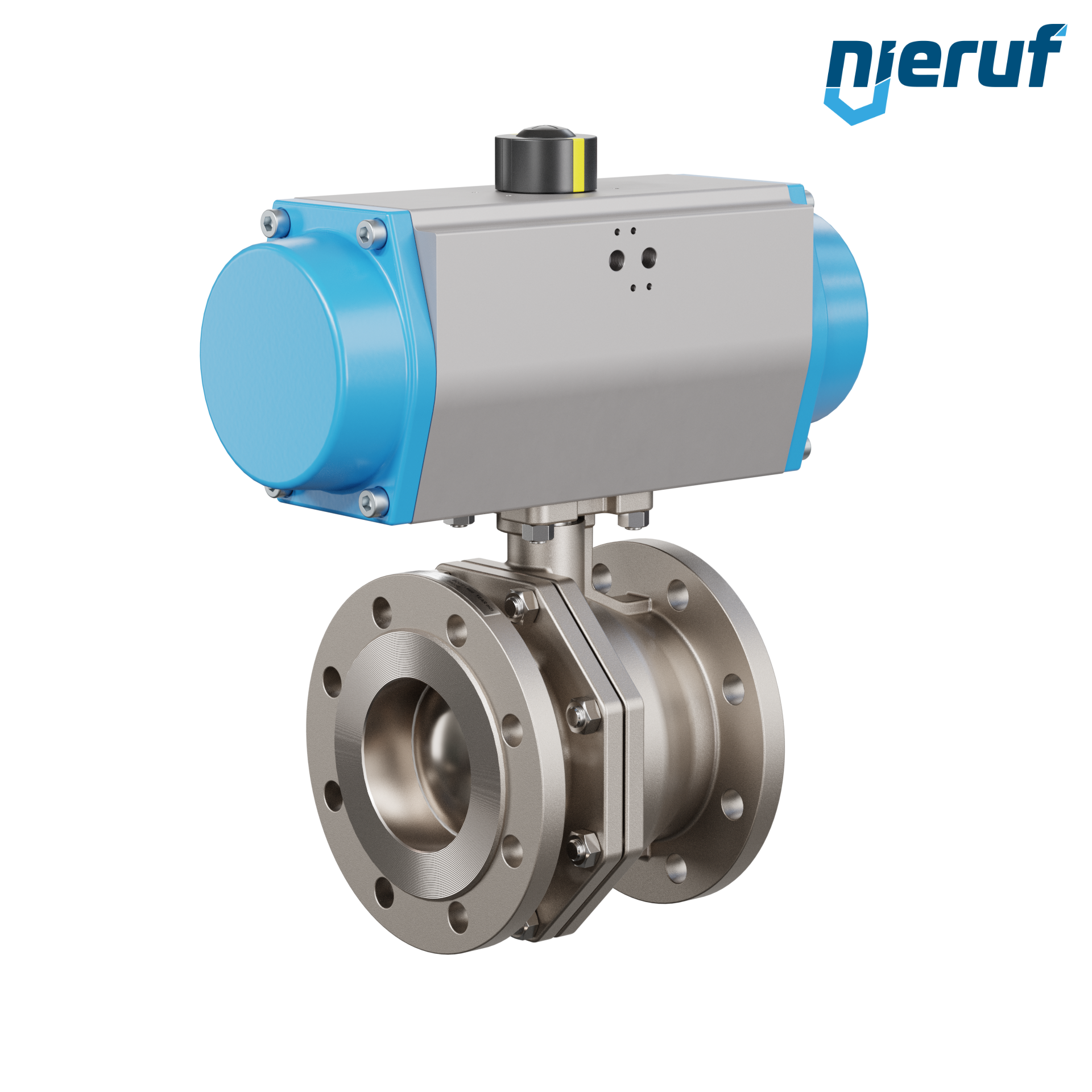 valvola a sfera flangiata DN100 PK05 azionamento rotativo pneumatico a semplice effetto