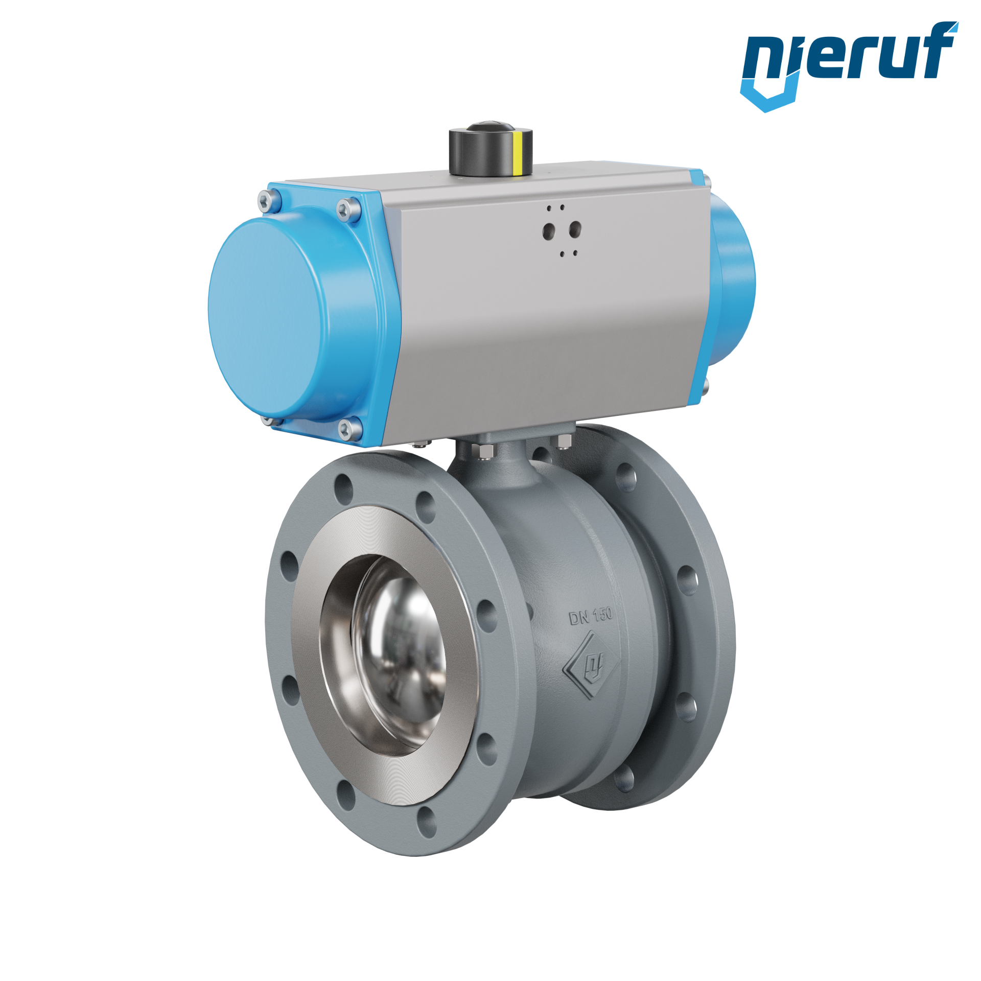 valvola a sfera automatica DN150 - 6" pollici PK04 azionamento rotativo pneumatico a semplice effetto