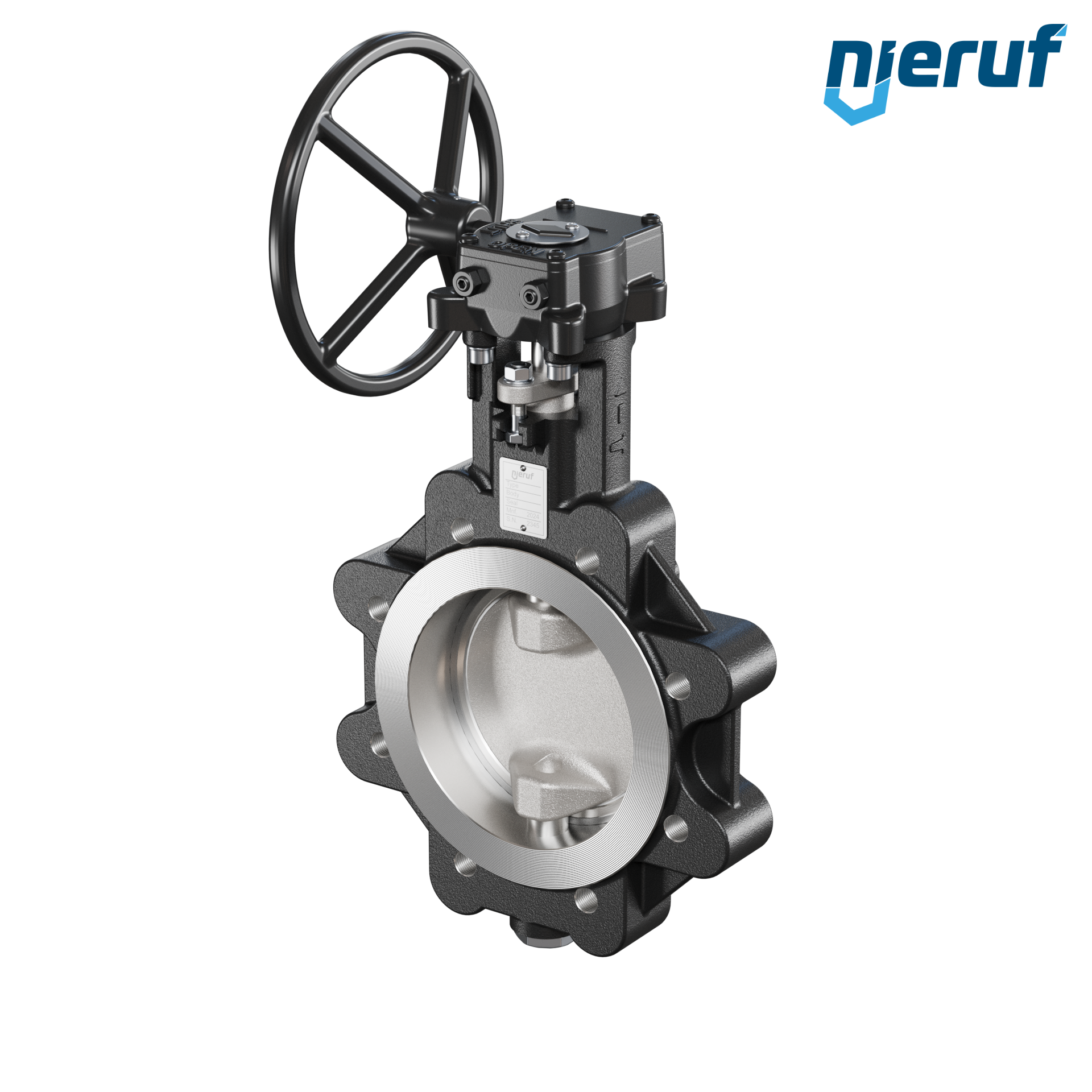 valvola a farfalla doppio eccentrico AK12 DN 125 PN10-PN16 volantino