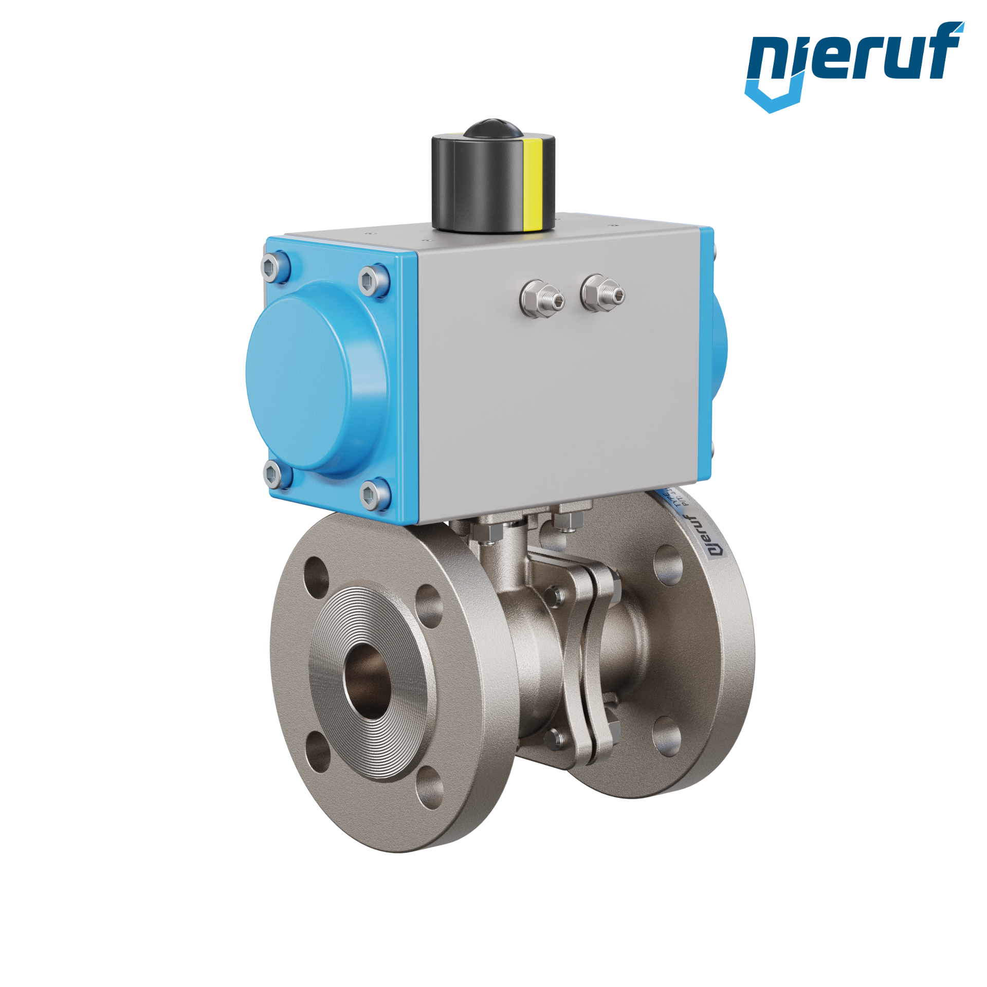 valvola a sfera flangiata DN25 PK05 azionamento rotativo pneumatico a semplice effetto