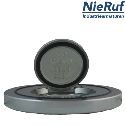valvola di ritegno a clapet tipo wafer DN100 ZR02 acciaio inossidabile 1.4408 / A351 CF8M metallo